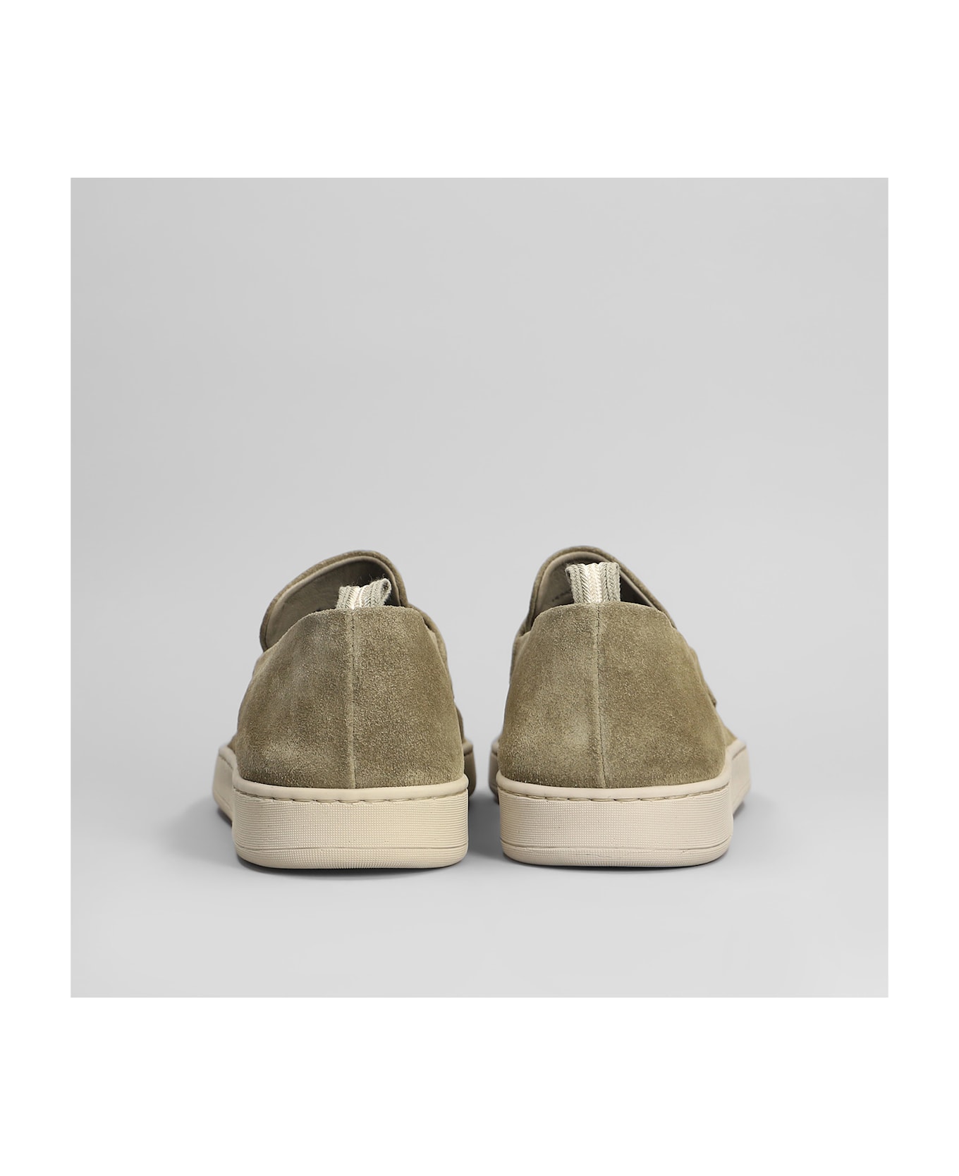 Officine Creative Herbie 001 Loafers In Green Suede - green