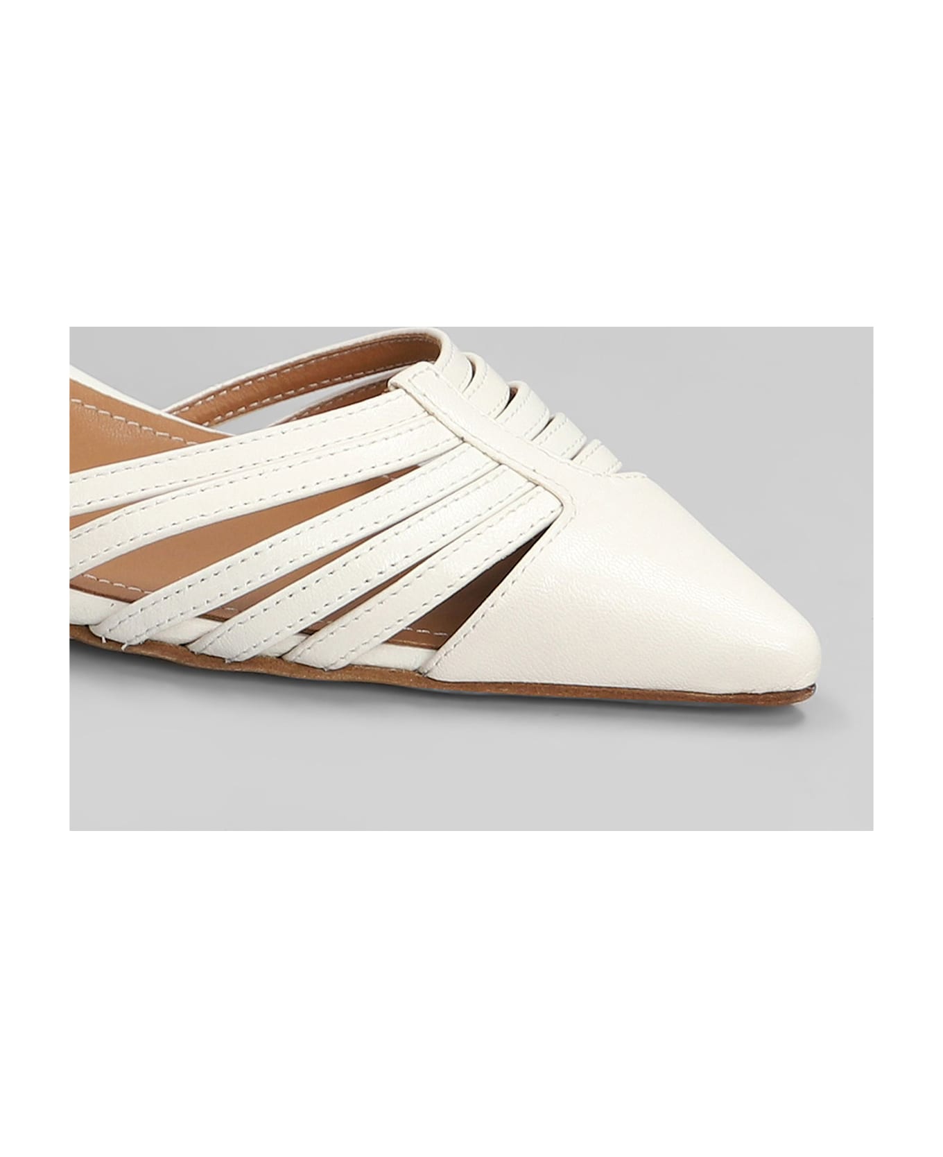 Julie Dee Pumps In White Leather - white