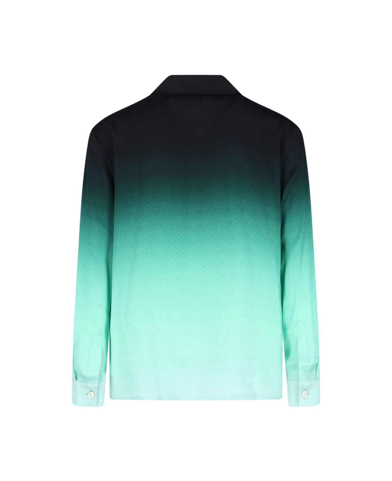 Casablanca 
cuban Collar
 Silk Shirt - Green