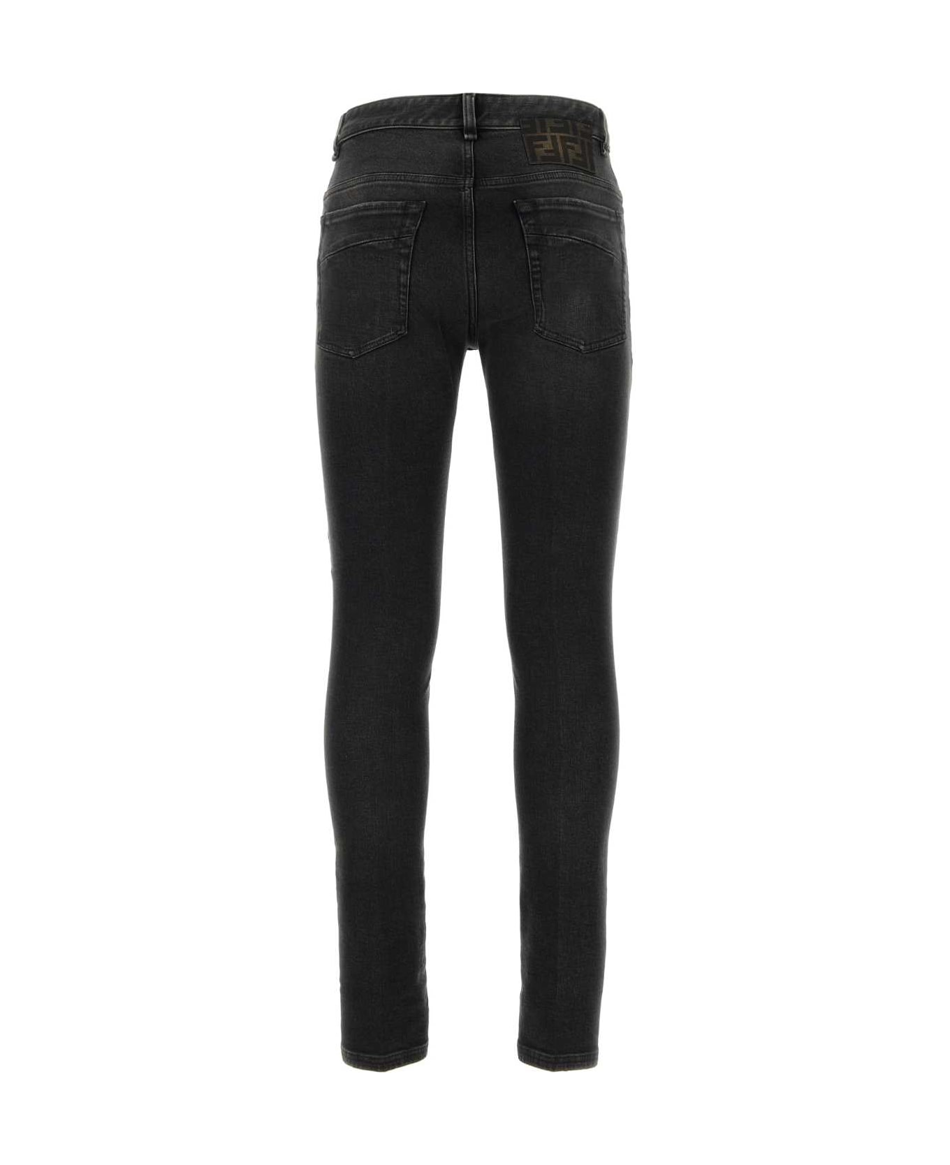 Fendi Black Stretch Denim Jeans - Black