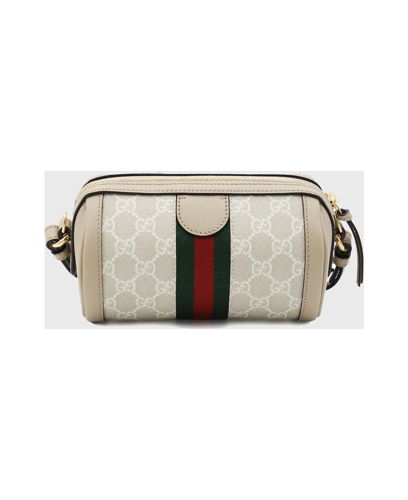 Gucci Beige And White Leather Shoulder Bag - BEIGE WHITE