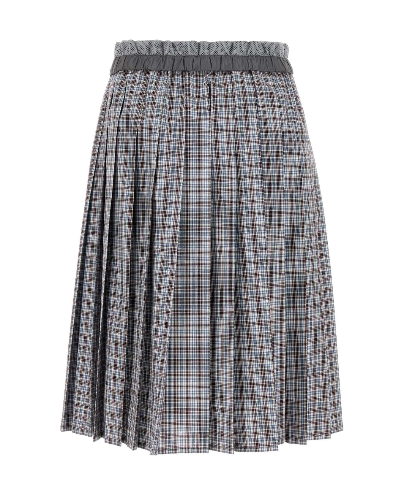 Miu Miu Embroidered Cotton Skirt - AVIOBORDEAUX