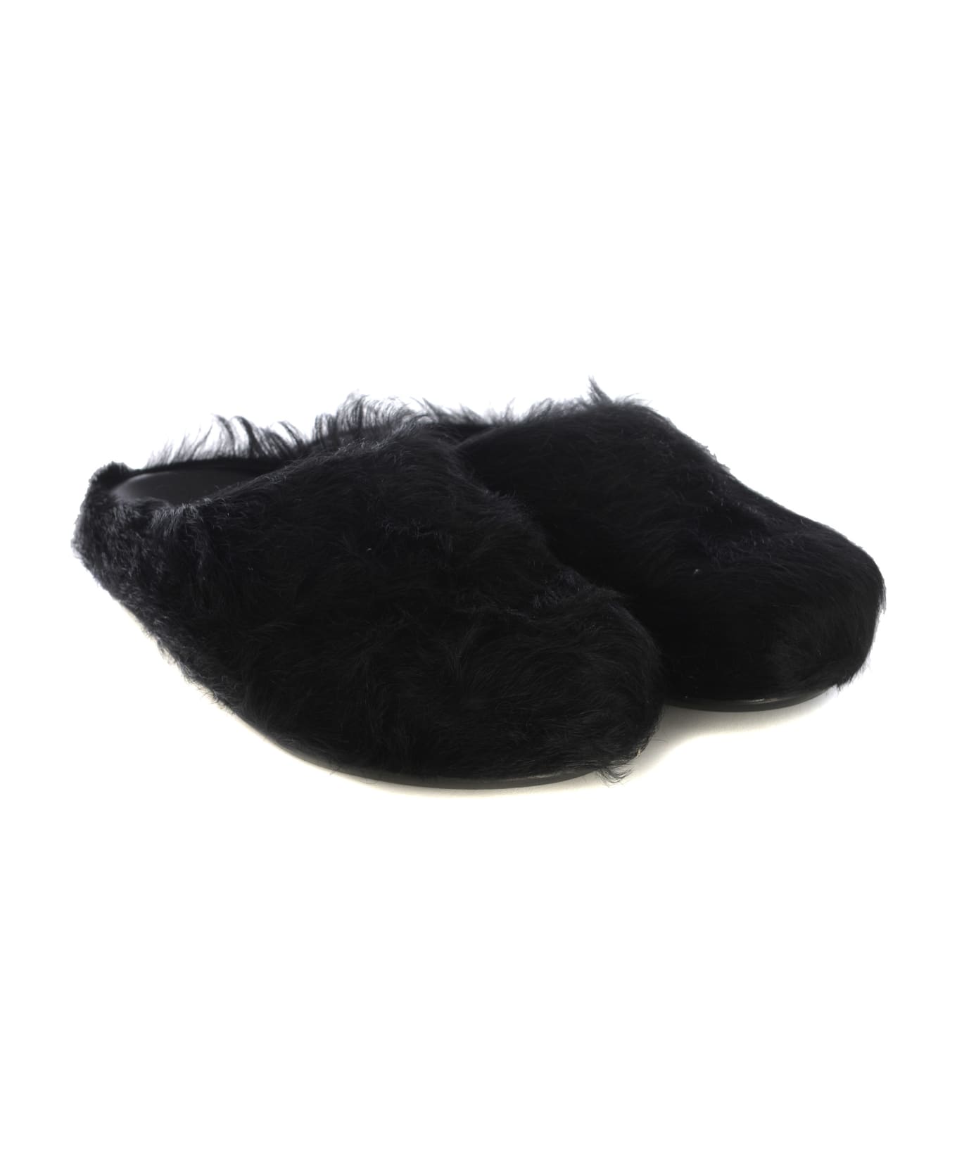 Marni Fussbett Slip-on Flat Mules - Black