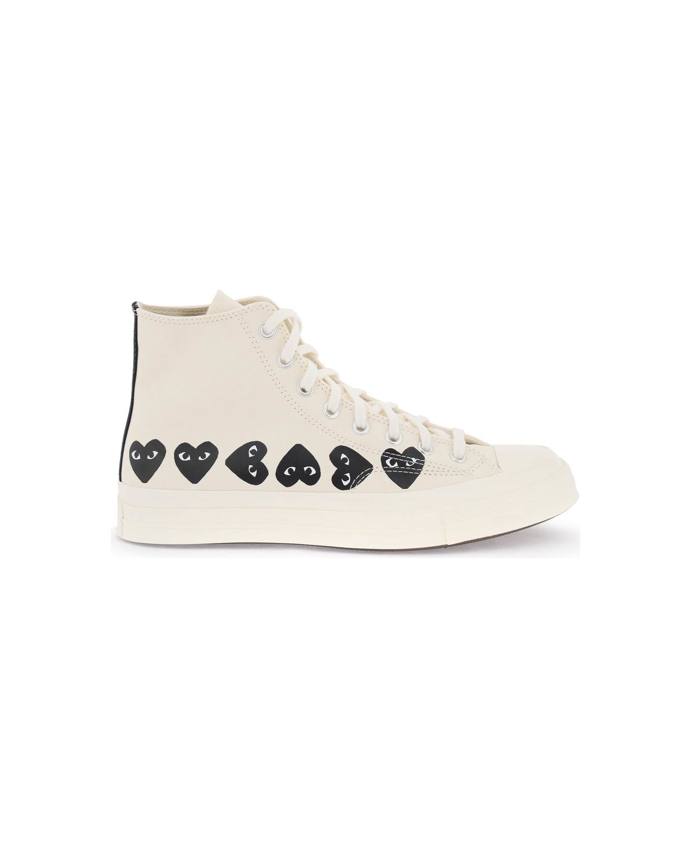 Comme des Garçons Play Multi Heart Converse X Comme Des Garçons Play Hi-top Sneakers - NEUTRALS/BLACK