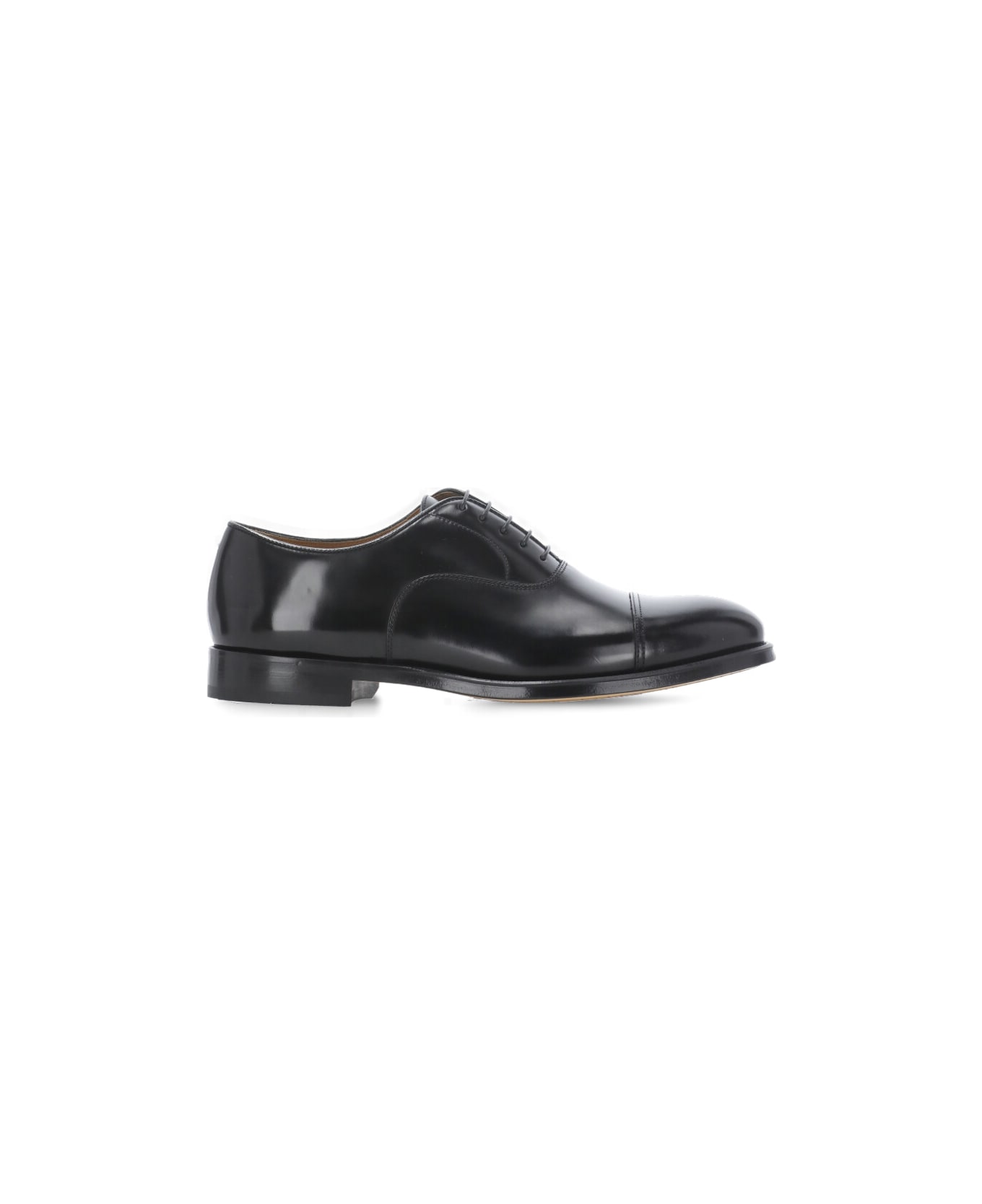 Doucal
s Smooth Leather Lace-up Shoes - Black