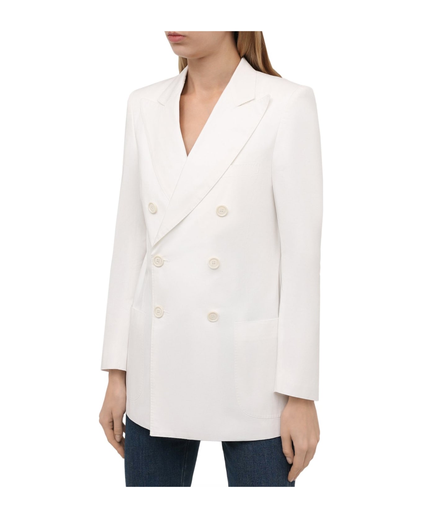 Maison Margiela Cotton Blazer - White コート