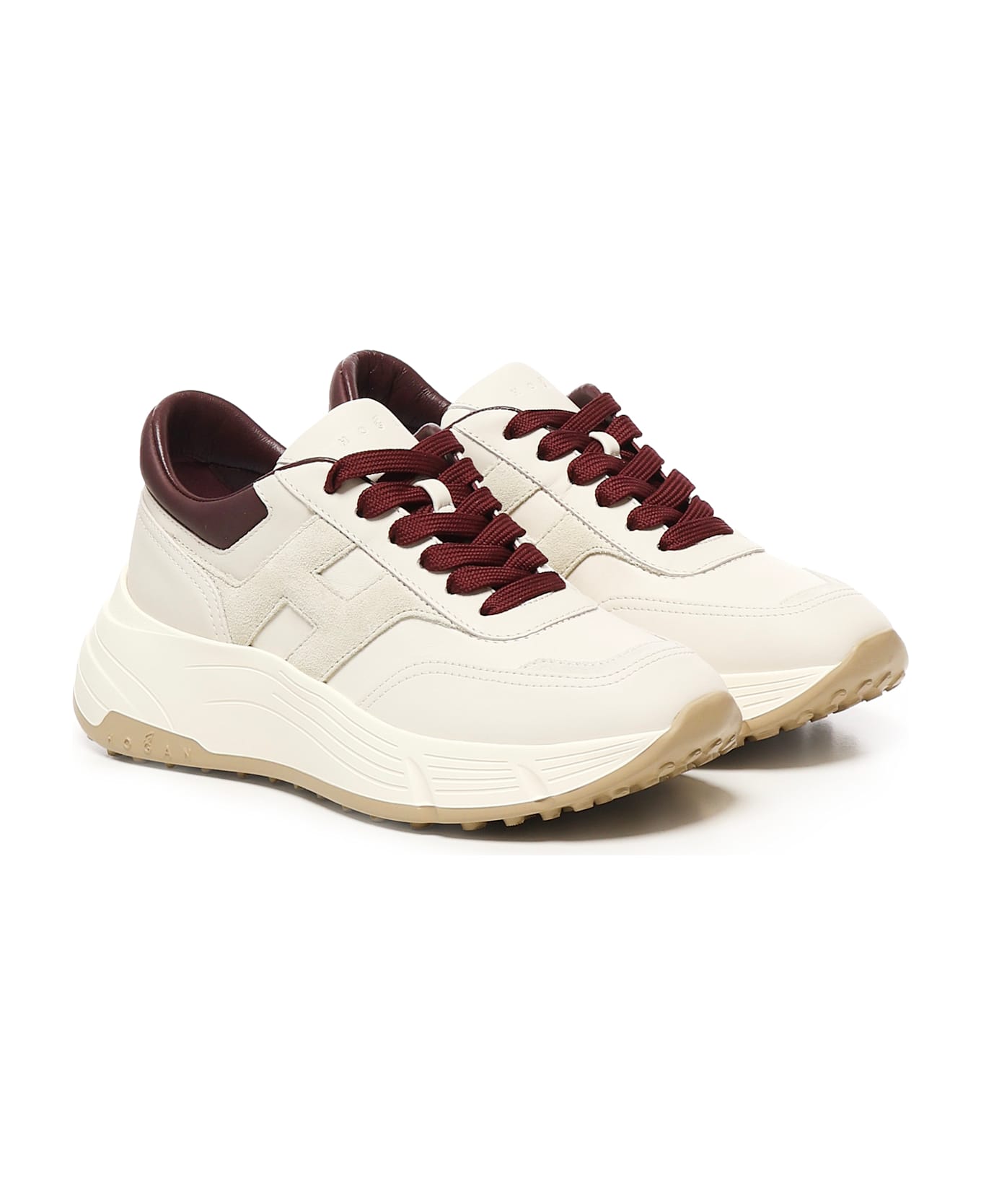 Hogan Hi-fi Sneakers - CREAM/Bordeaux