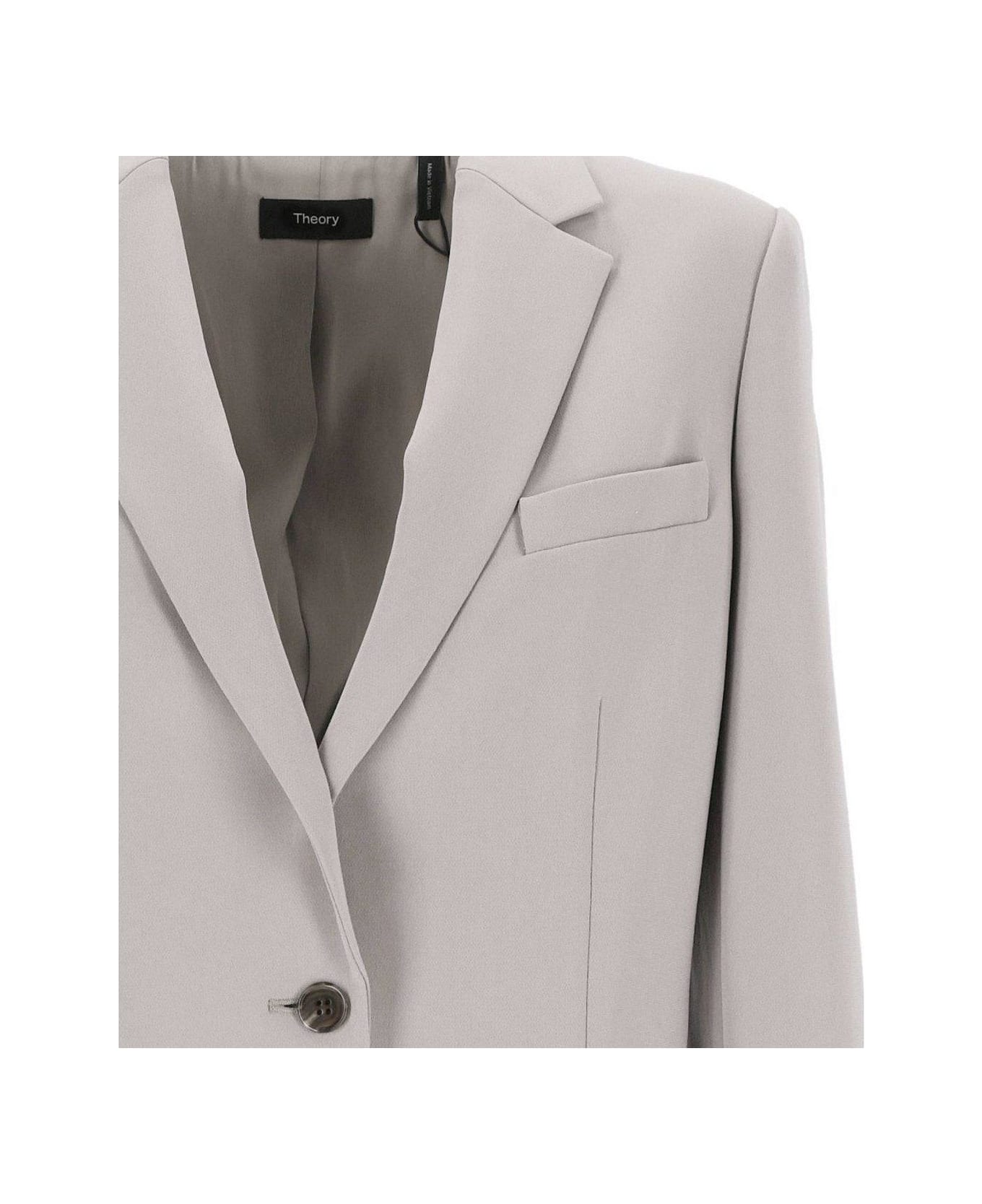 Theory Admiral Crepe Staple Blazer - GREY