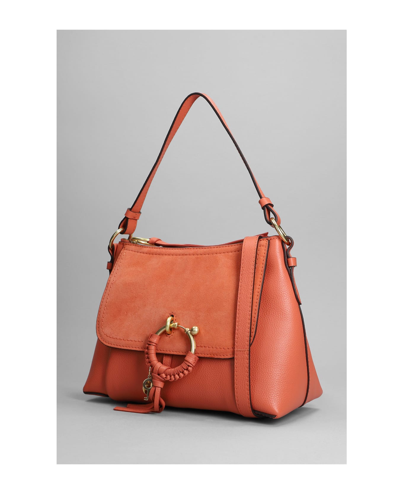 See by Chloé Joan  Shoulder Bag In Red Suede And Leather - red