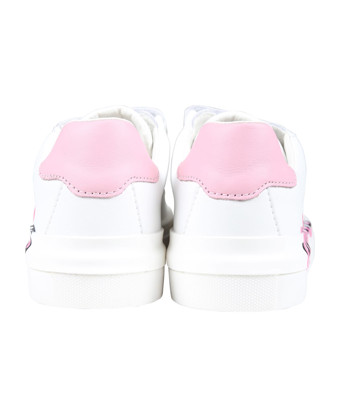 Little Marc Jacobs Sneakers For Girl With Logo - Bianco