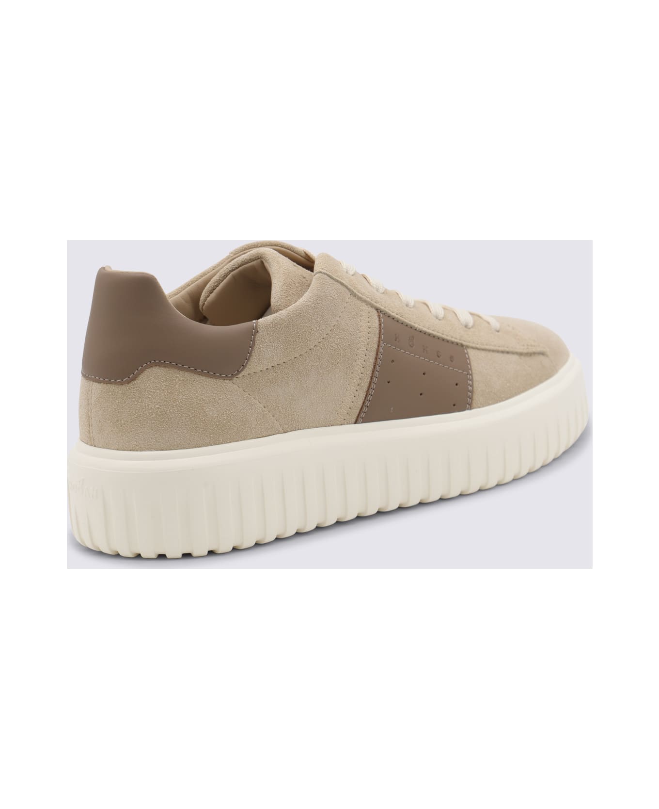 Hogan Beige Leather Sneakers - Beige