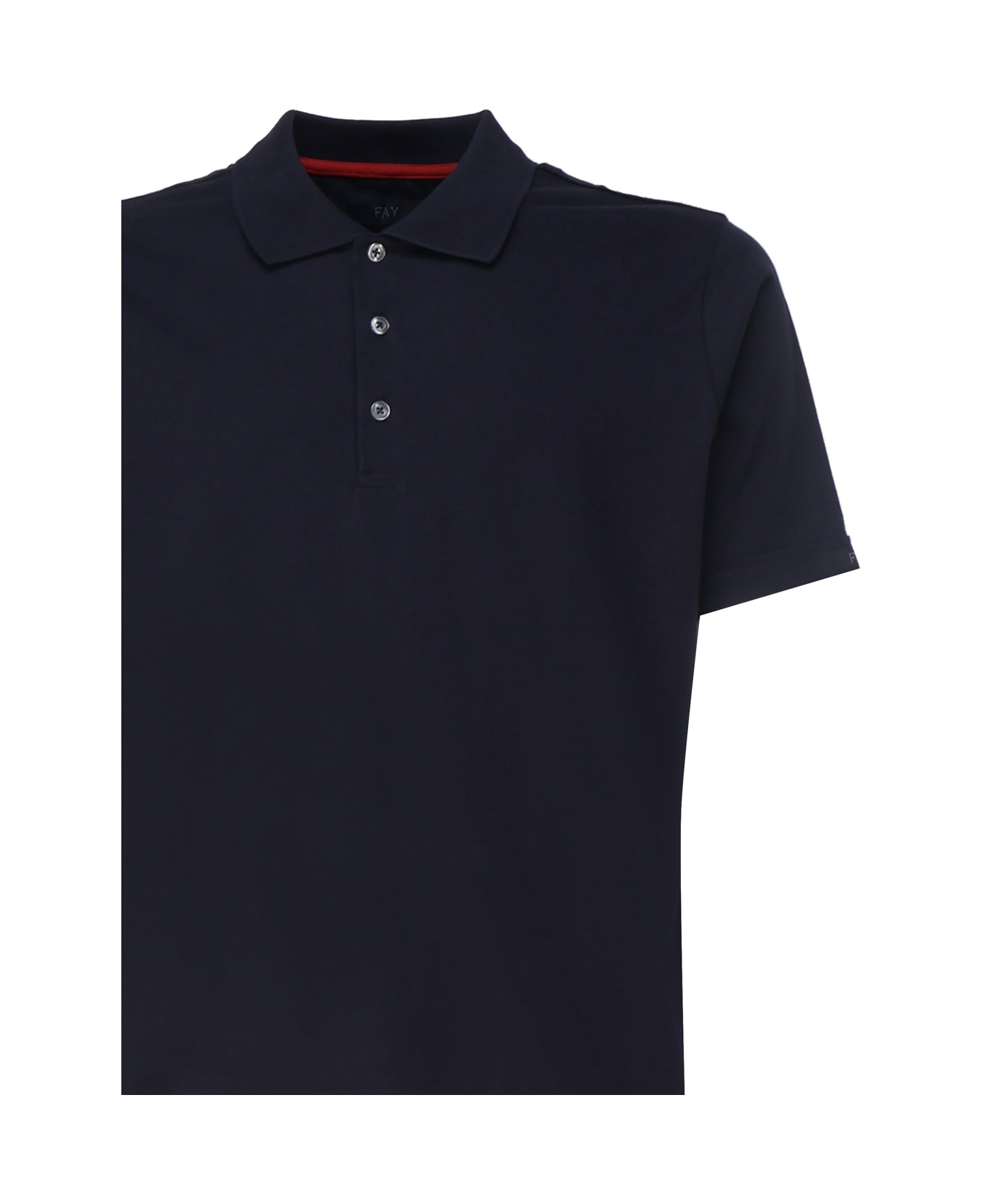 Fay Short-sleeved Polo Shirt In Cotton Jersey - Biro