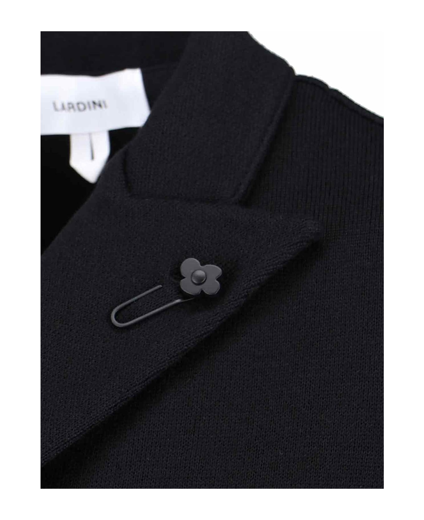 Lardini Double-breasted Virgin Wool Blazer - Black  