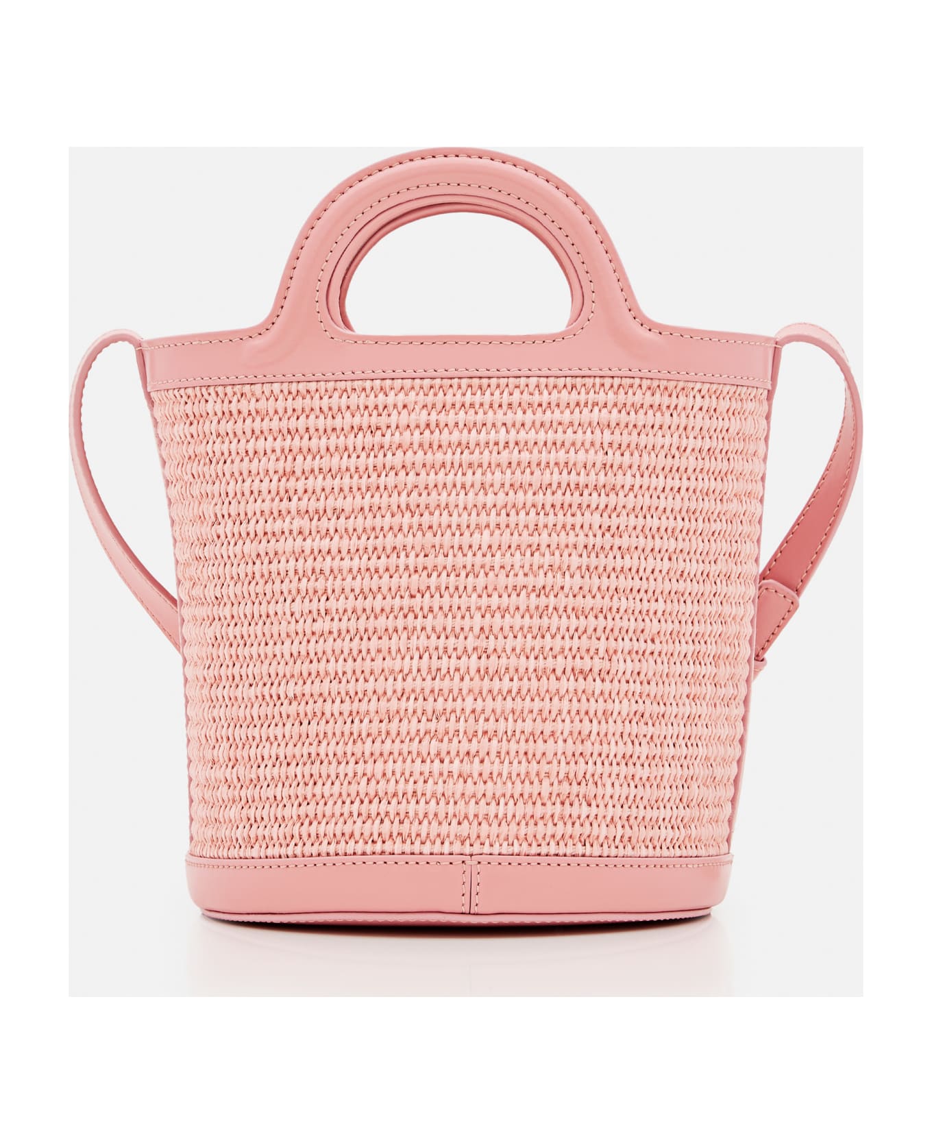 Marni Mini Tropicalia Raffia Bucket Bag - Pink