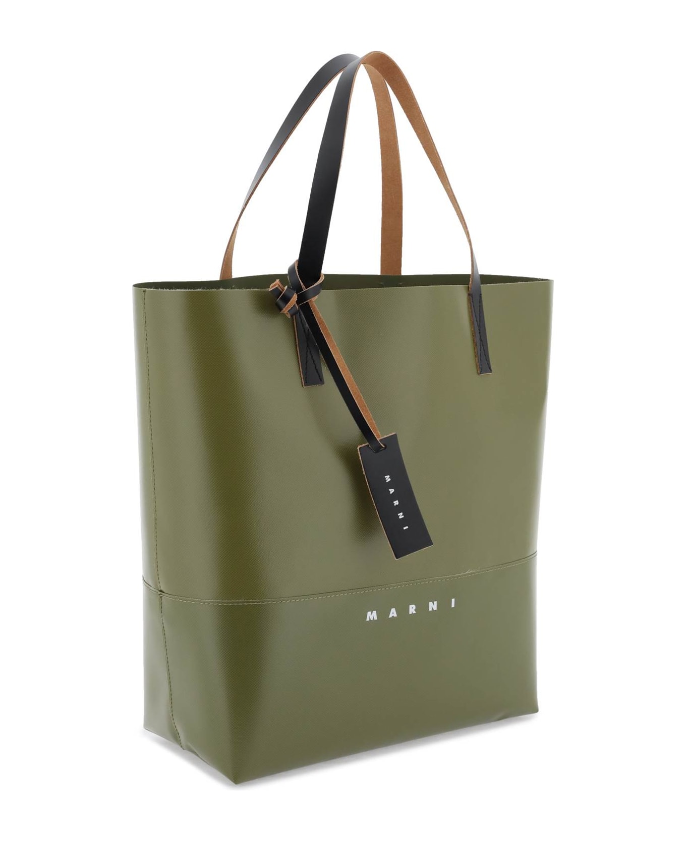 Marni Shopping Bag With Logo - LEAV GREEN (Green)