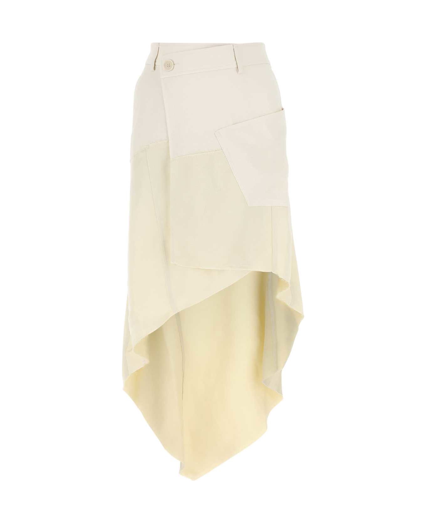 J.W. Anderson Ivory Polyester Skirt - 002