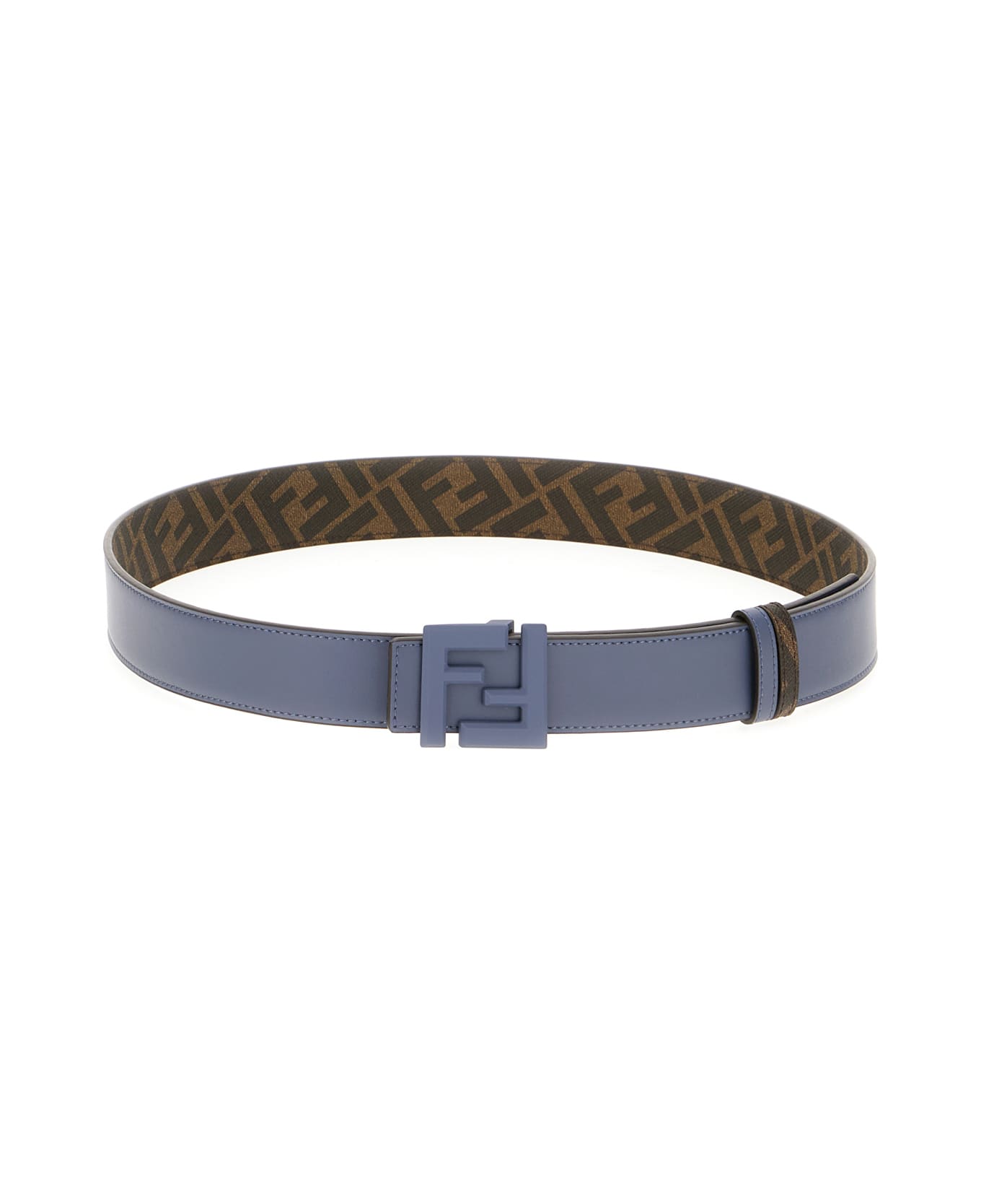 Fendi Powder Blue Leather Belt - MIRTO MARRONE