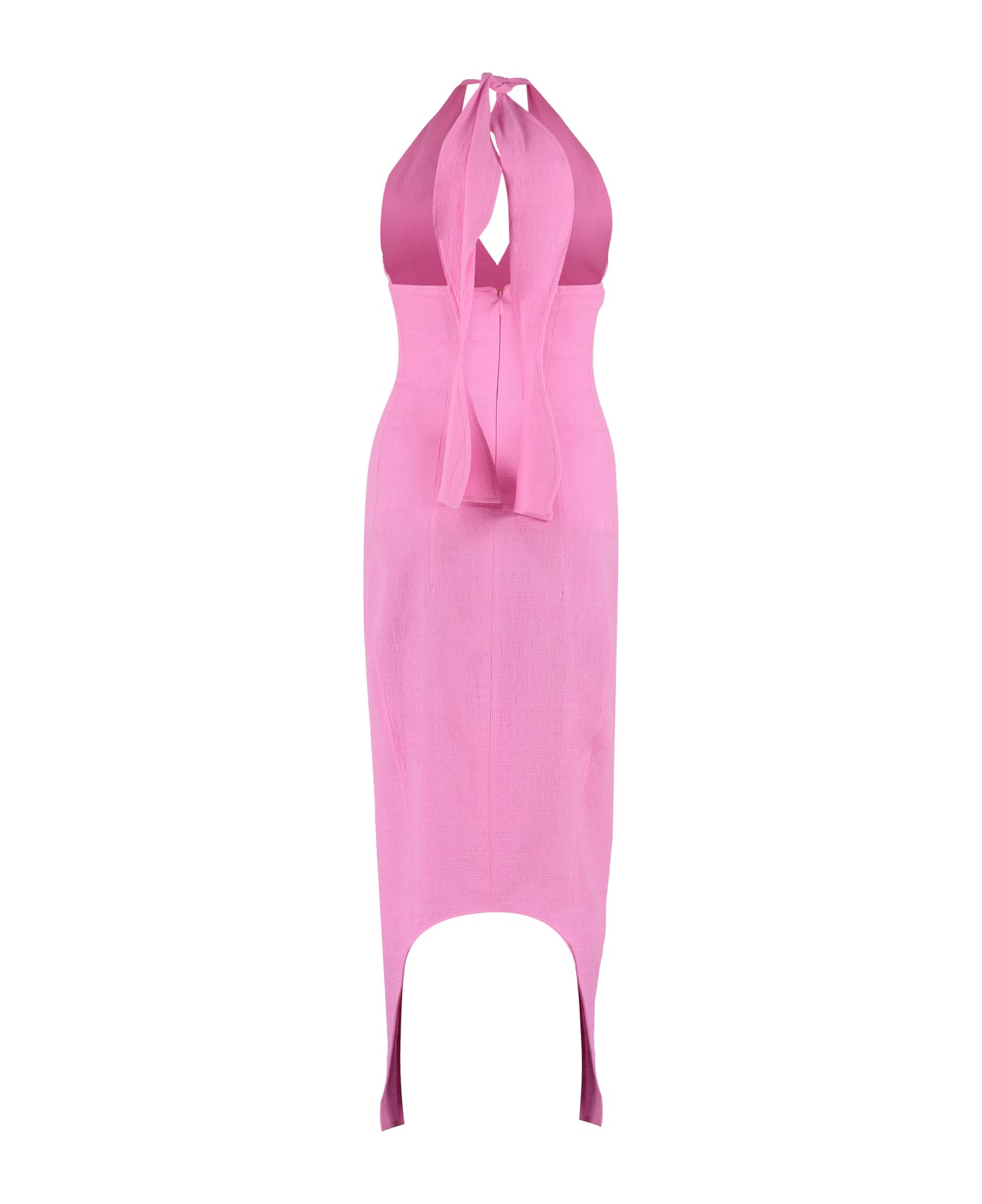 Patou Neck-strap Crepe Dress - Pink