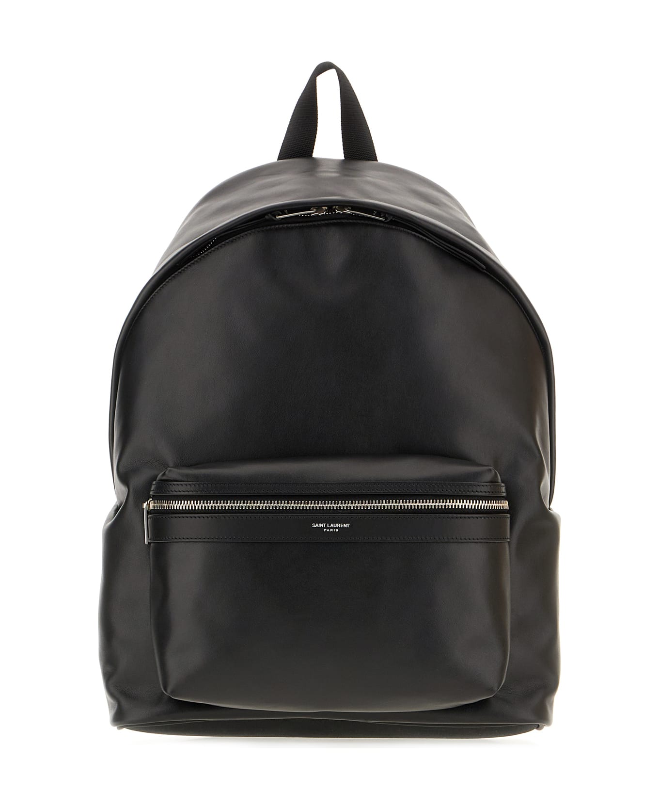 Saint Laurent Black Leather Backpack - BLACK