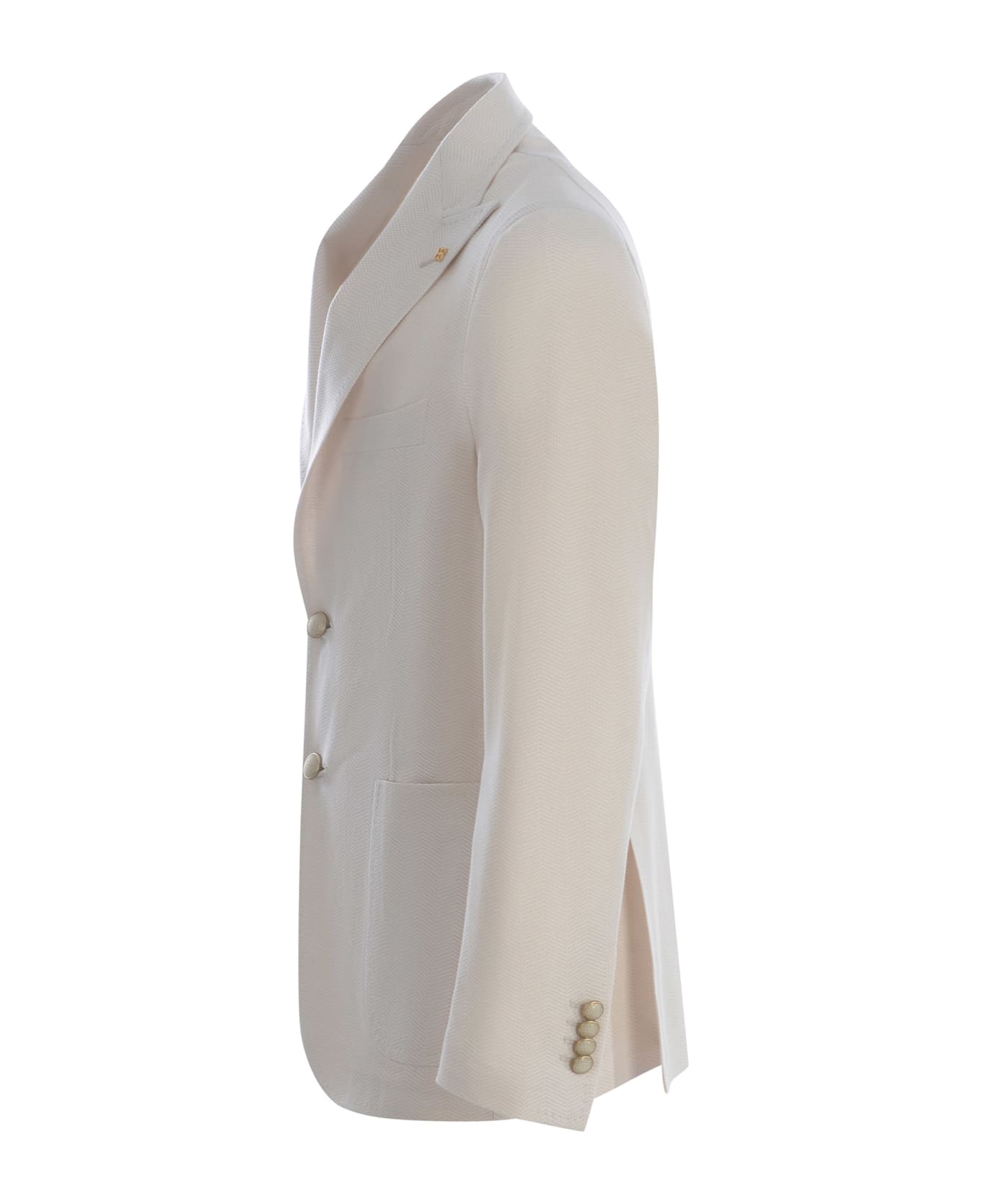 Tagliatore Single-breasted Jacket Tagliatore Made Of Cotton - Crema