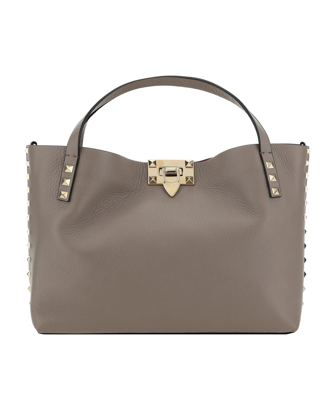 Valentino Garavani Rockstud Tote Bag - Moon Taupe/prune