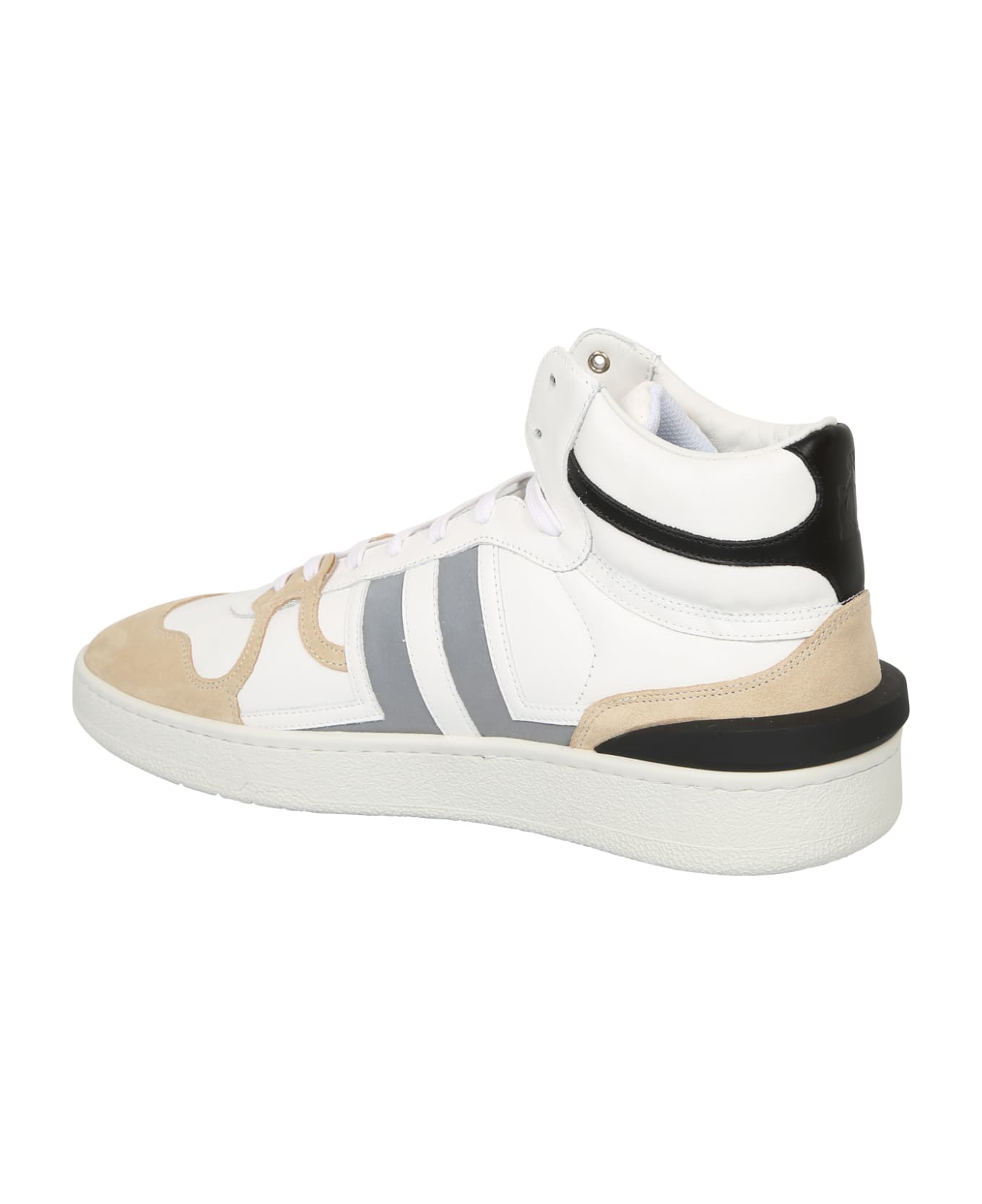 Lanvin Sneakers High Top Clay Bia/arg - White