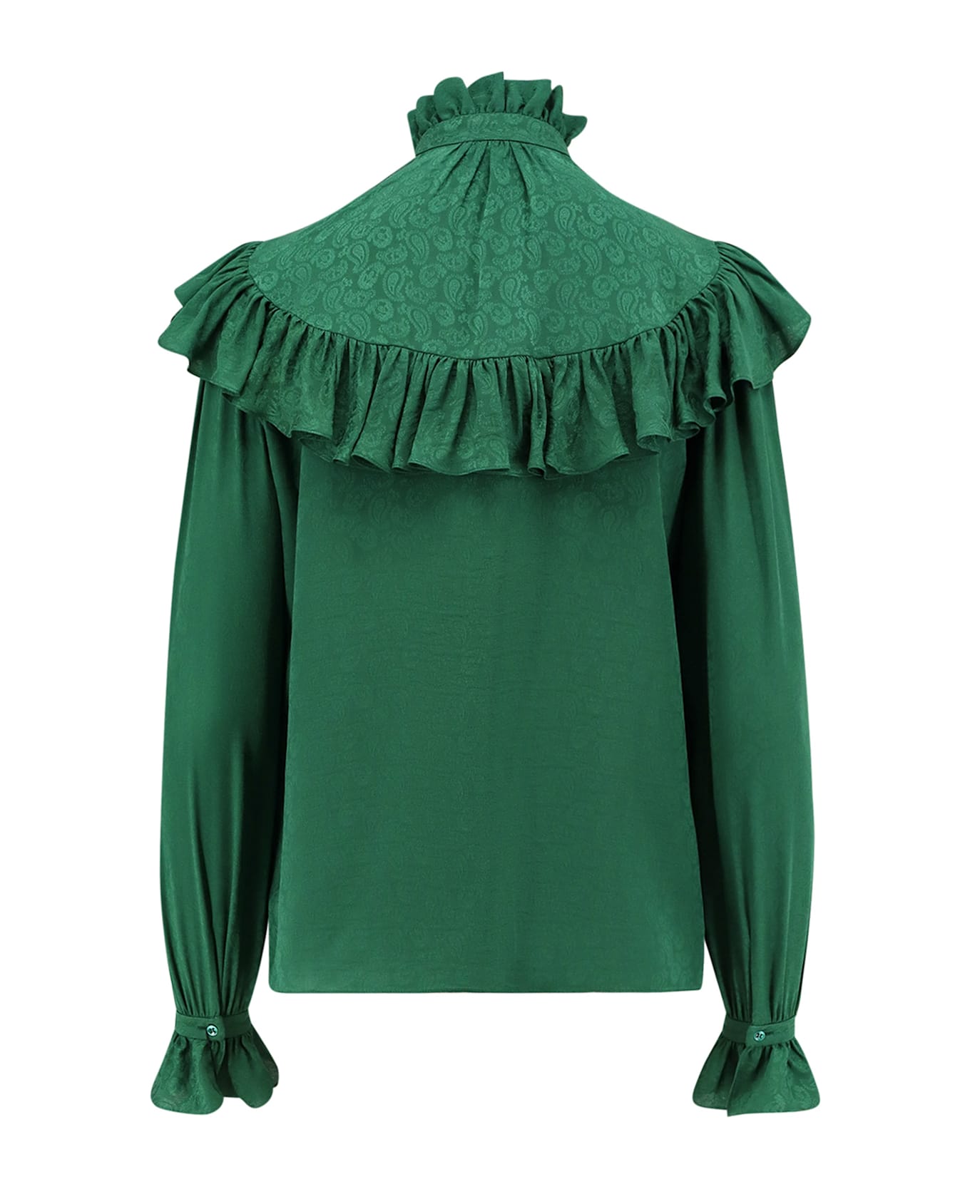 Saint Laurent Certified Silk Shirt - EMERAUDE