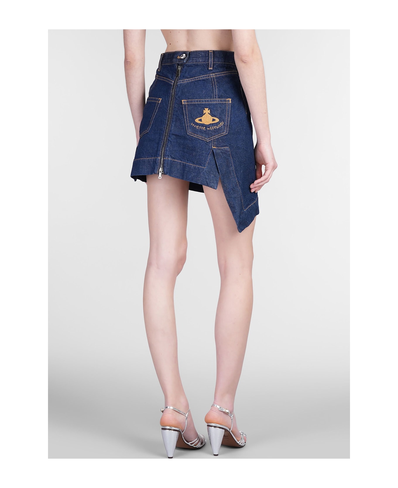 Vivienne Westwood Skirt In Blue Cotton - blue