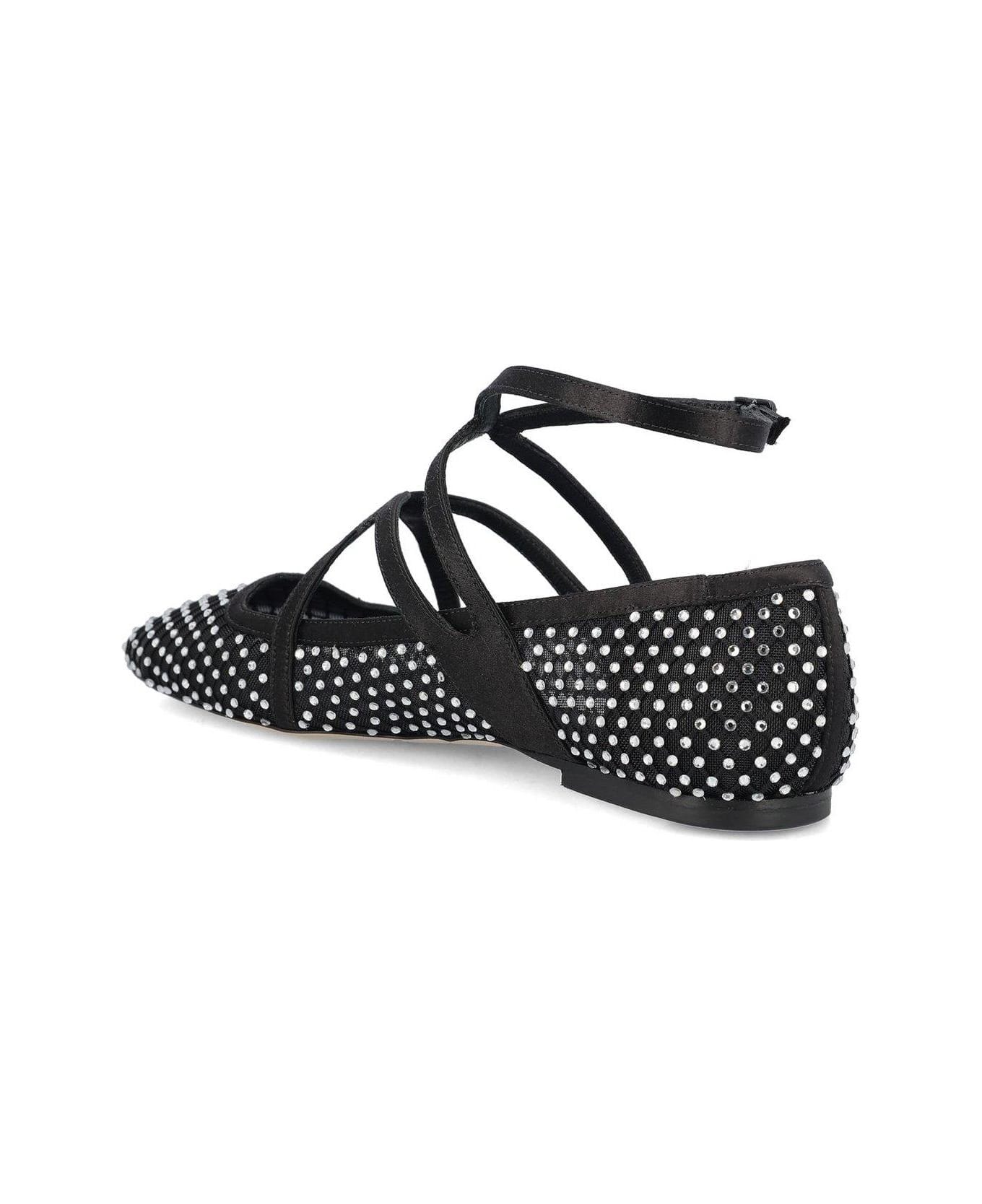 Jimmy Choo Astoria Ankle Strap Flats - Black