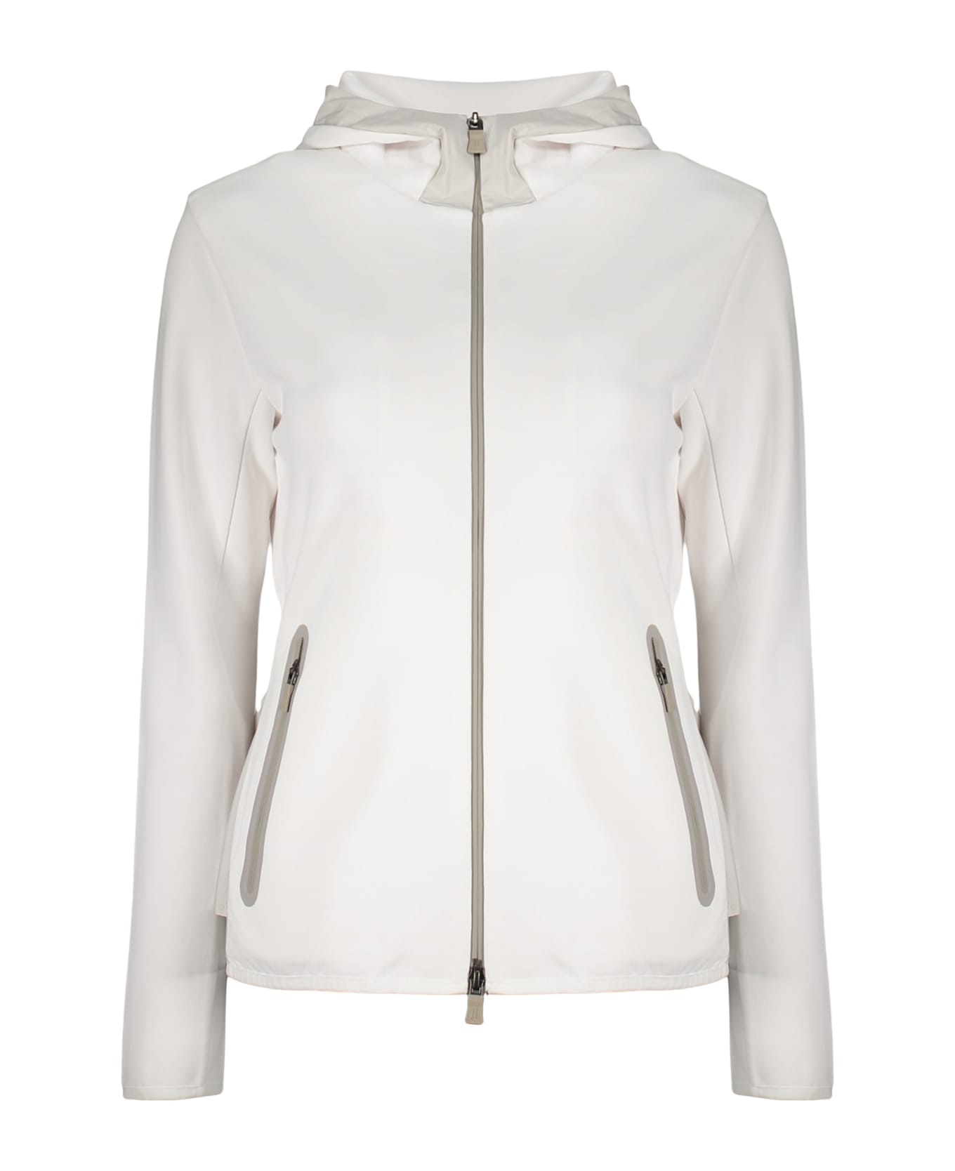 Herno Technical Fabric Hooded Jacket - White