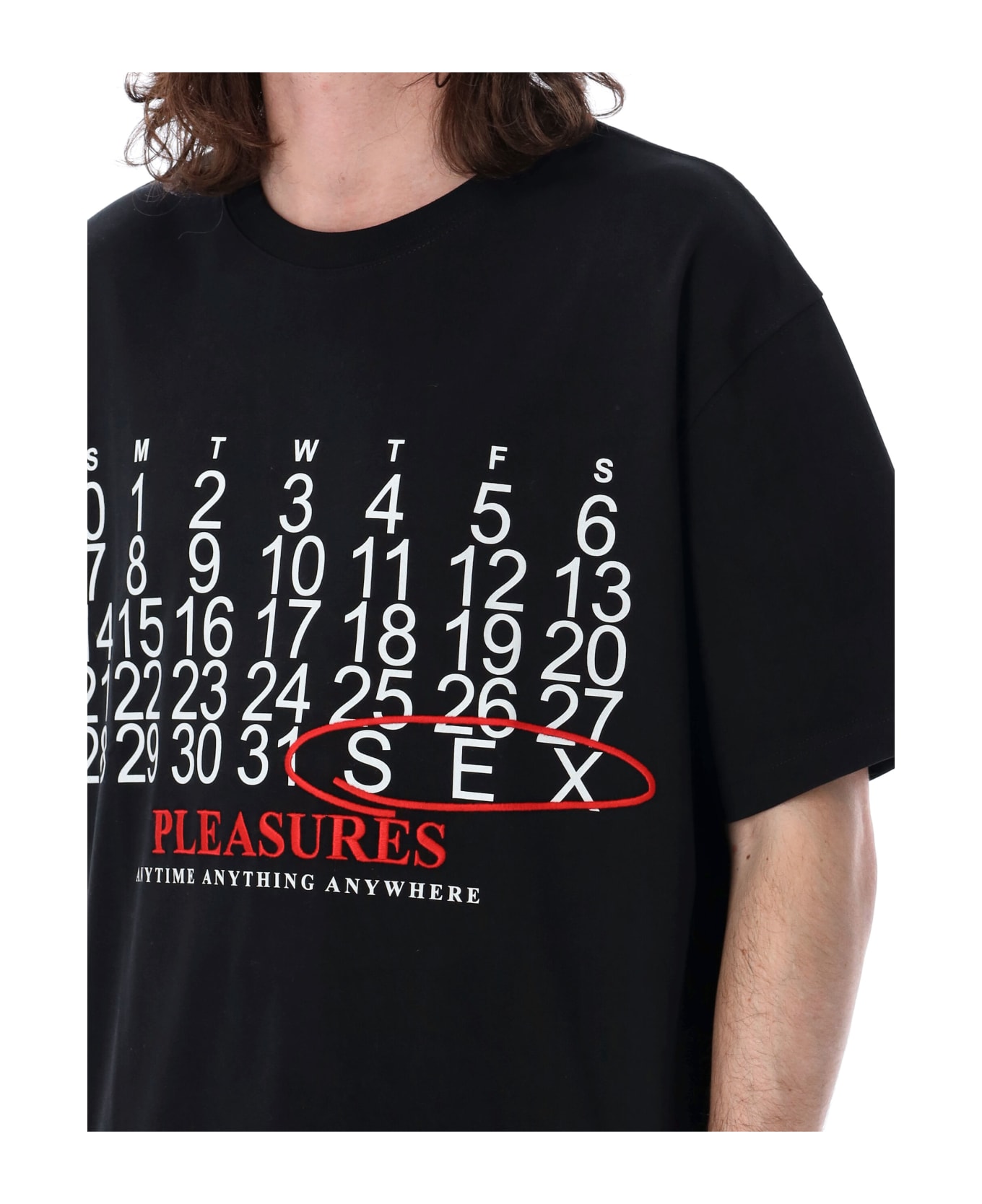Pleasures Calendar Heavyweight T-shirt - BLACK