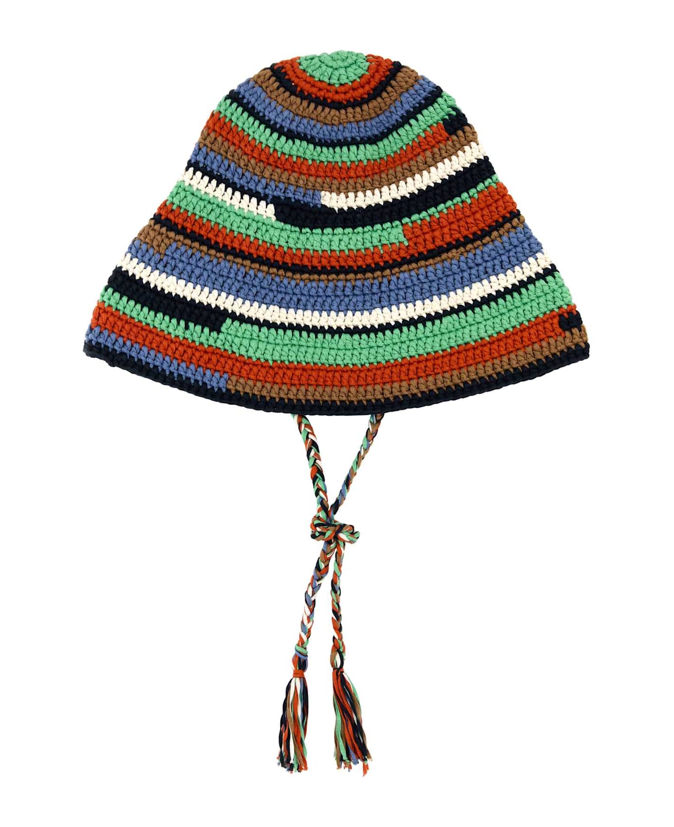 Alanui Multicolor Crochet Sunny Bucket Hat - TURQUOISE