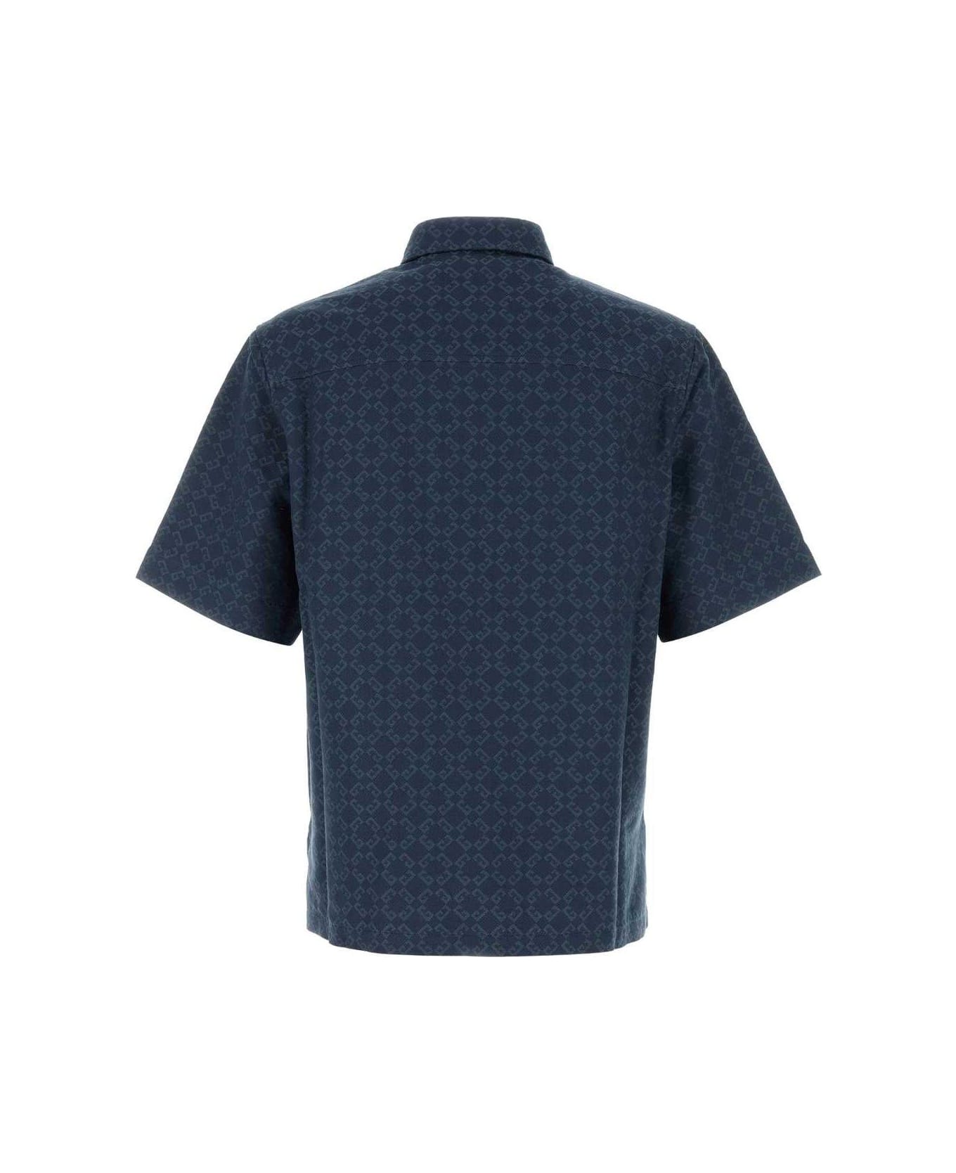 Givenchy Monogram Jacquard Short-sleeved Shirt - Blue