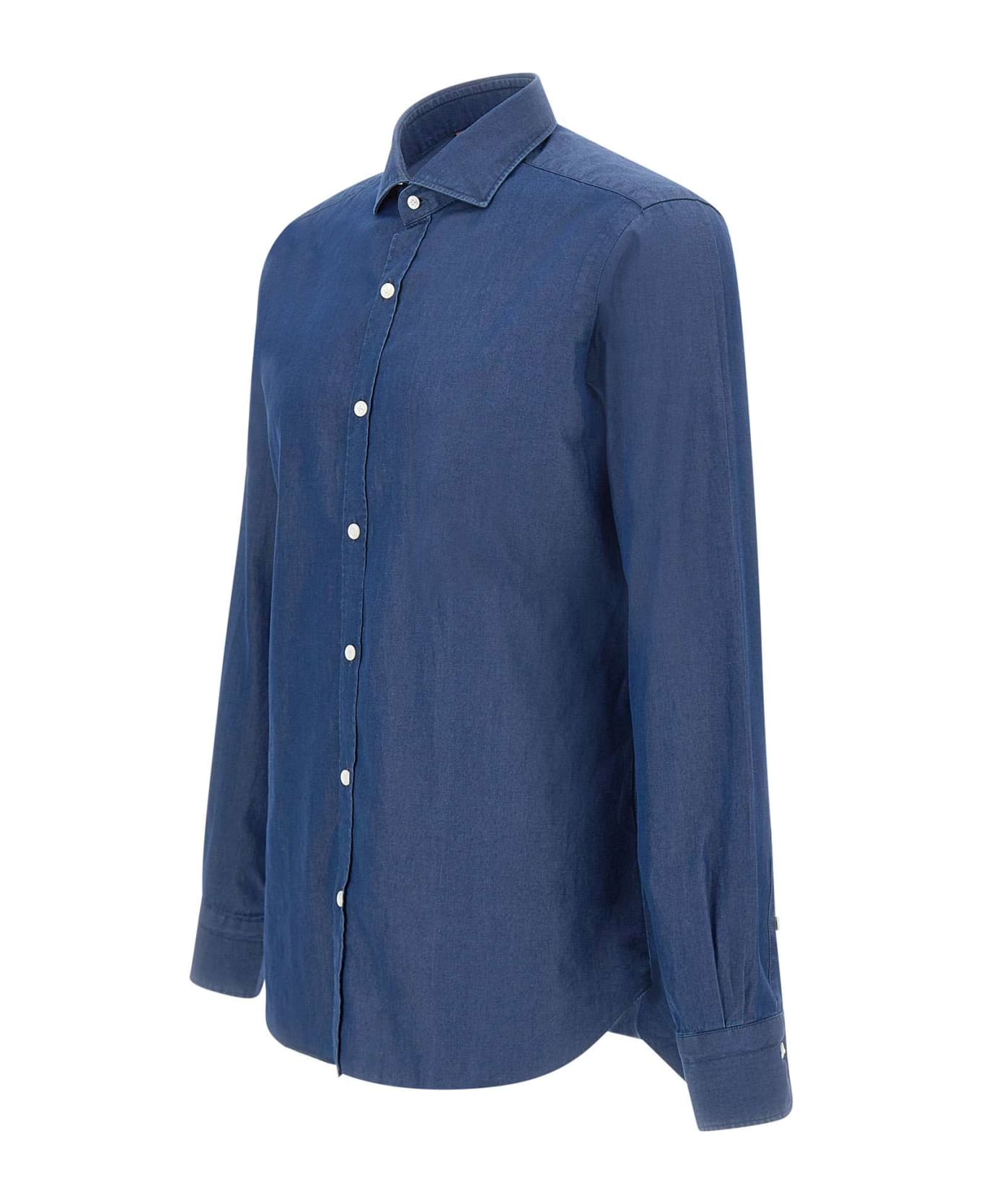 Barba Napoli "dandy Life" Cotton Shirt - BLUE シャツ