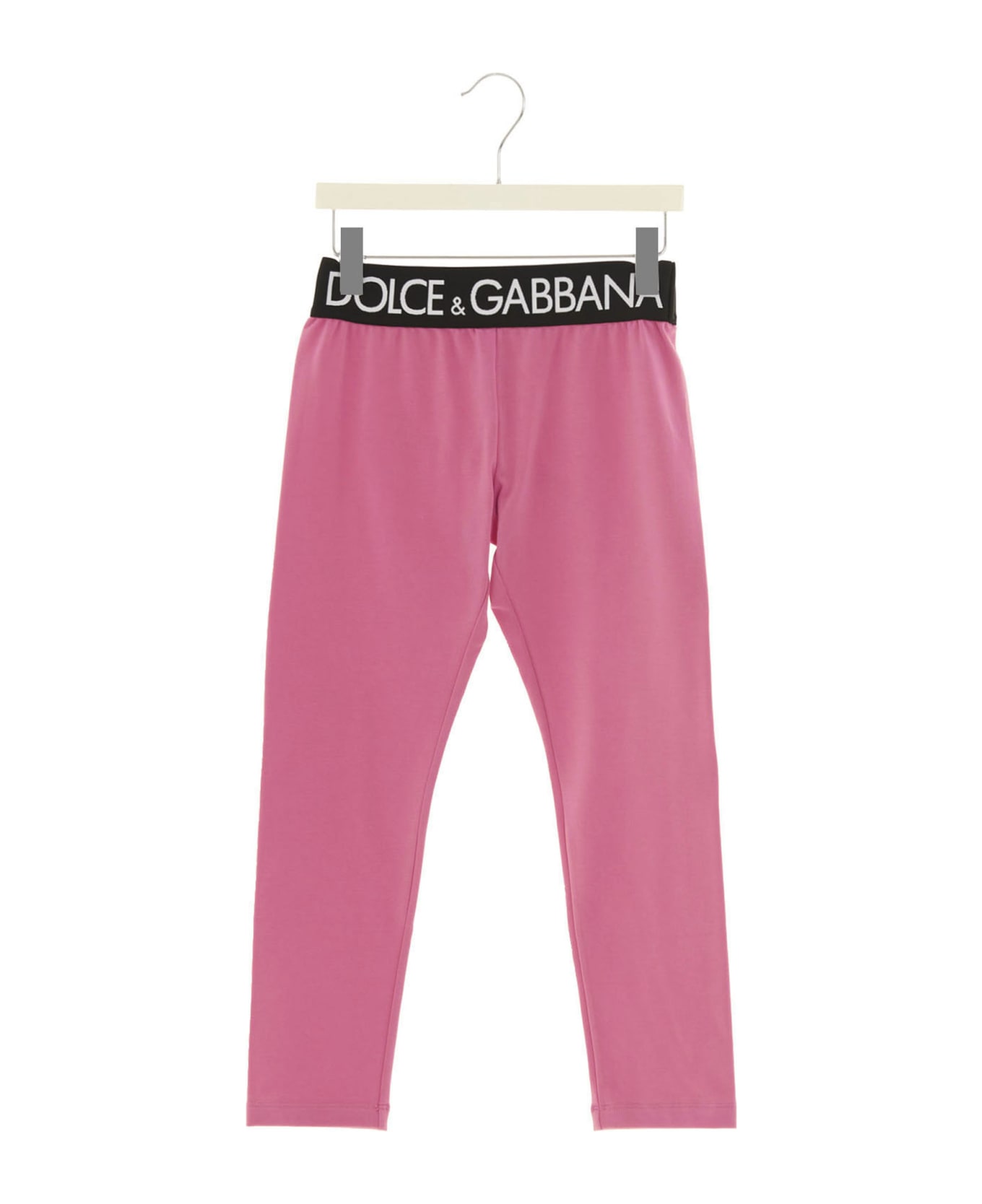 Dolce & Gabbana Logo Elastic Leggings - Fuchsia
