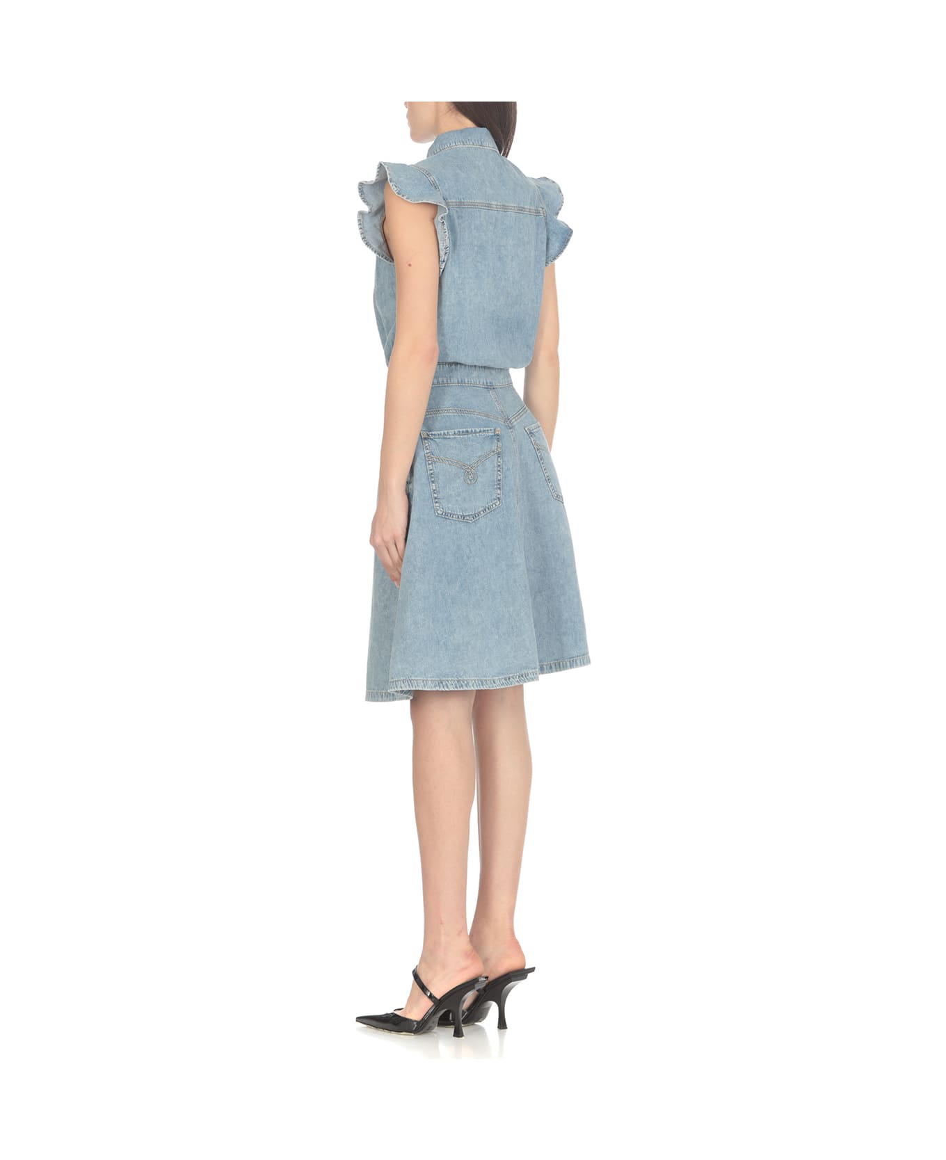 M05CH1N0 Jeans Cotton Dress - Light Blue ワンピース＆ドレス