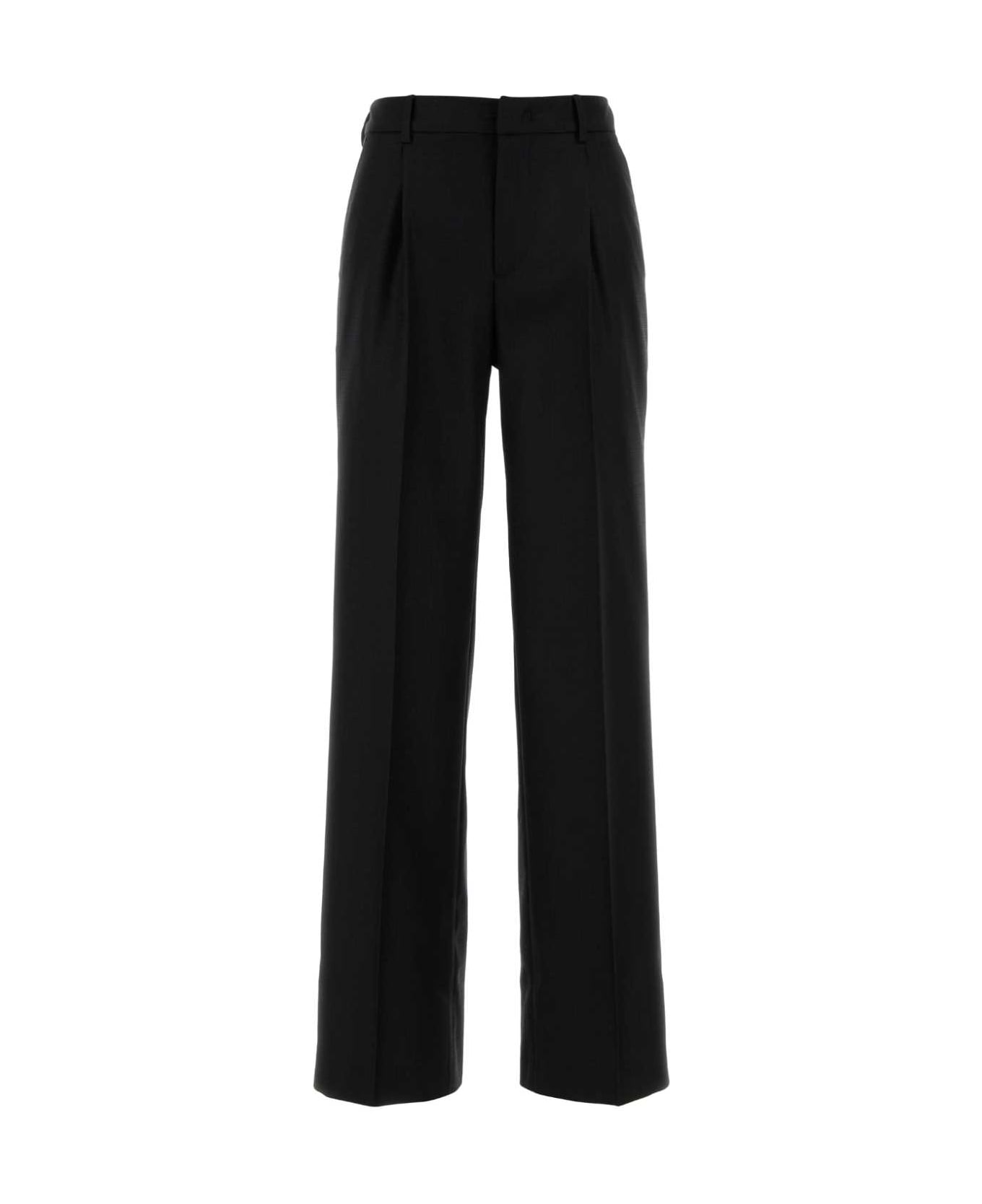 PT Torino Black Wool Blend Lola Pant - NERO
