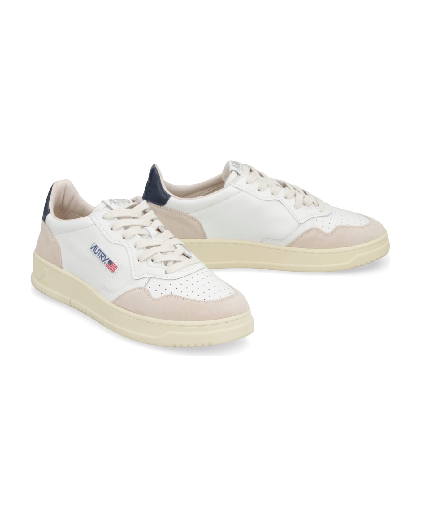 Autry Medalist Leather Low-top Sneakers - WHITE