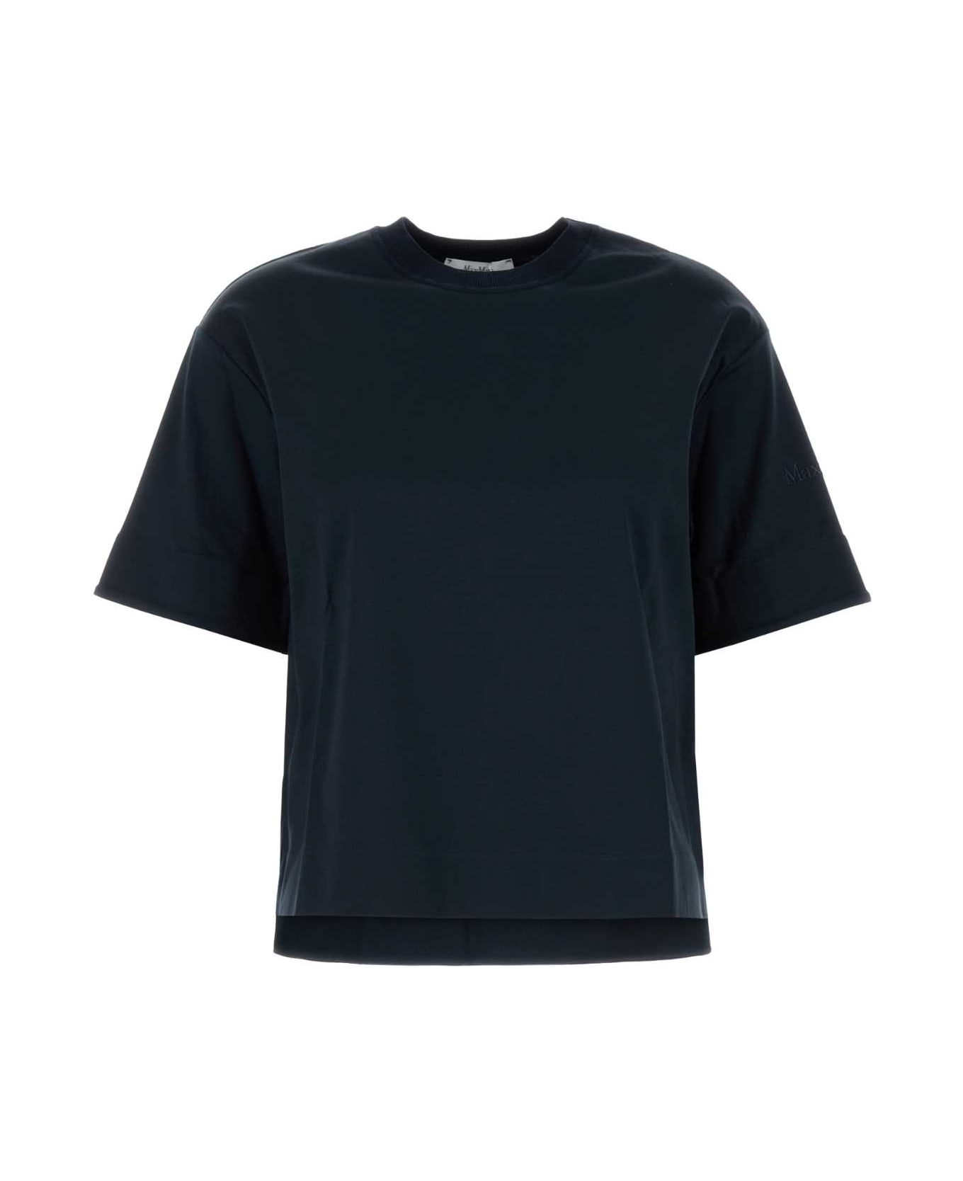 Max Mara Midnight Blue Cotton Maser T-shirt - BLU