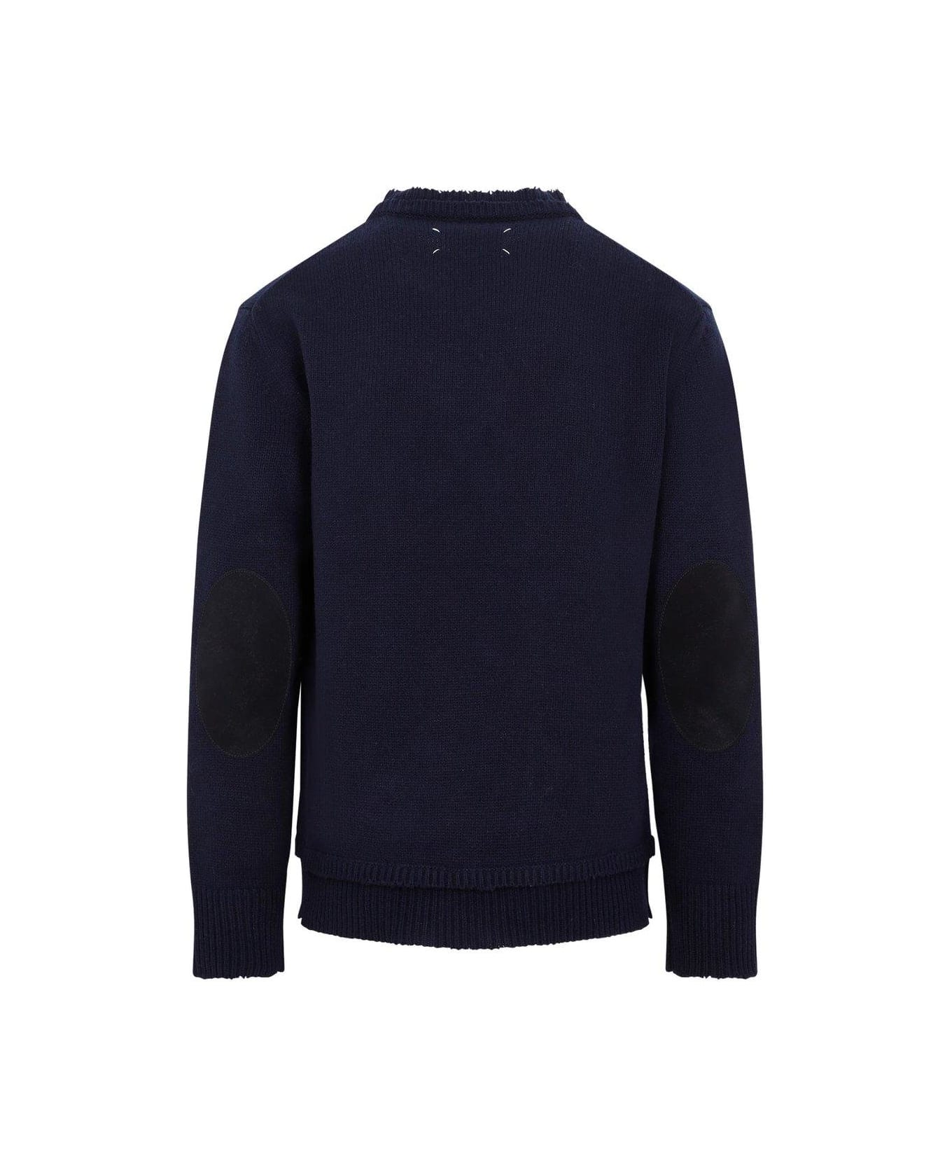 Maison Margiela Elbow Patch Sweater - Blu