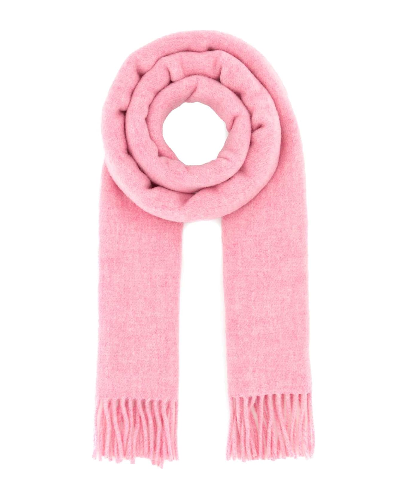 Ganni Pink Wool Scarf - MAUVEMORN