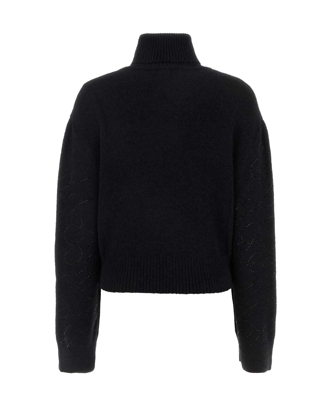 Blumarine Black Alpaca Blend Sweater - NERO ニットウェア