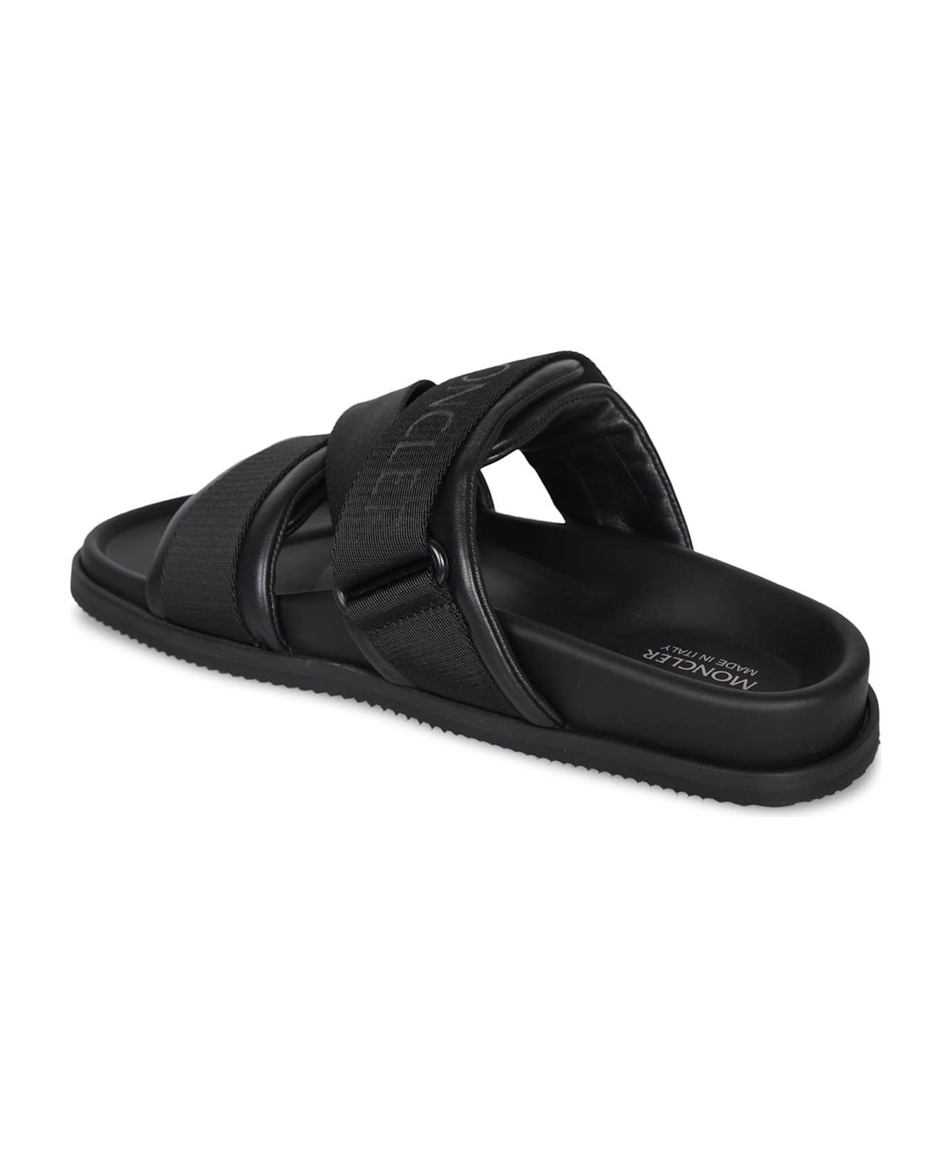 Moncler Logo Sandals - Black