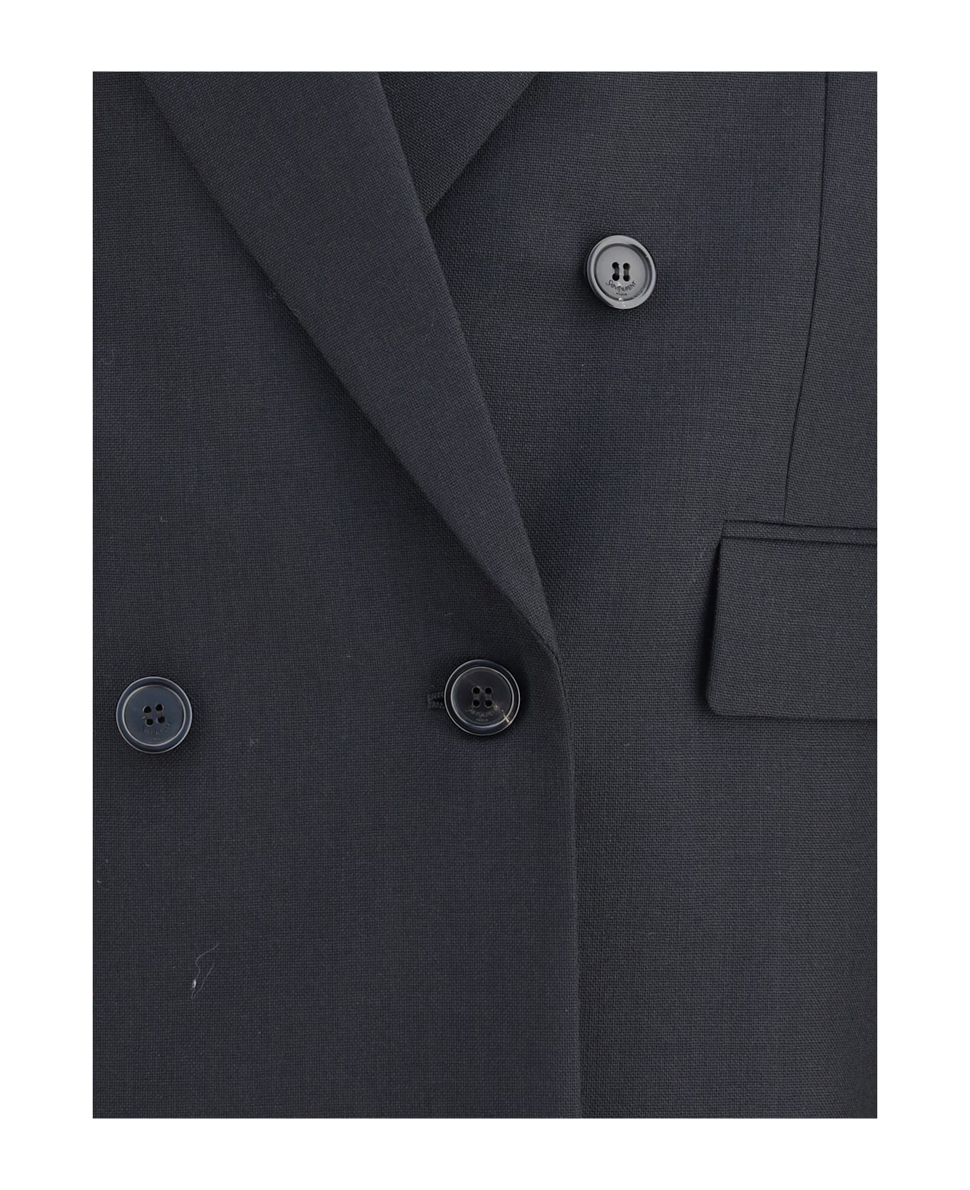 Saint Laurent Veste Double Croisur - BLACK