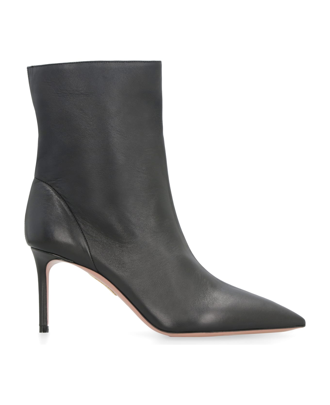 Aquazzura Matignon Leather Pointy-toe Ankle Boots - black