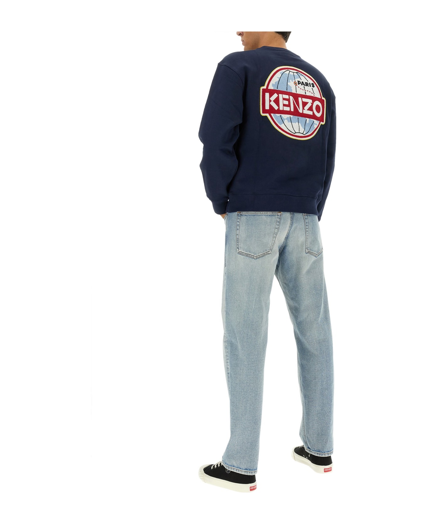 Kenzo Globe Classic Sweatshirt - BLUE フリース
