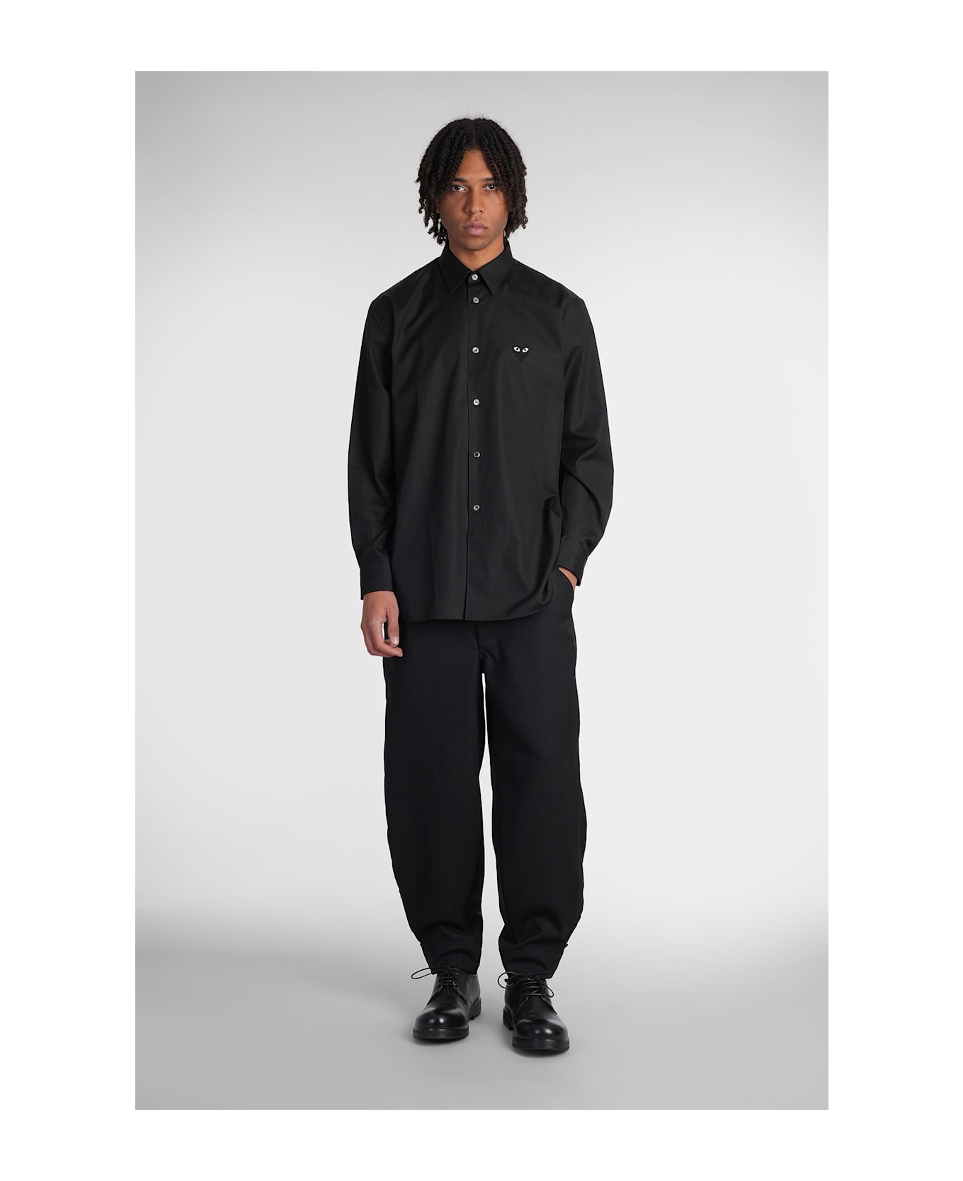 Comme des Garçons Play Shirt In Black Cotton - black