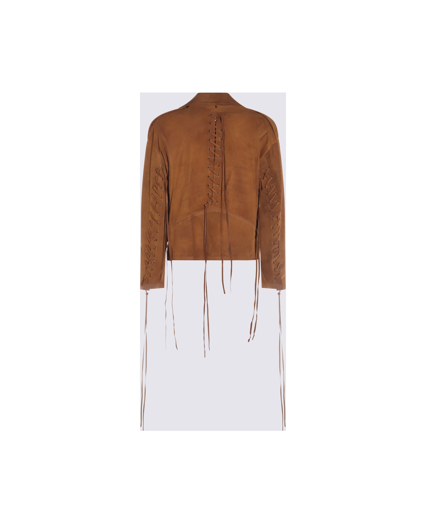 Salvatore Santoro Dark Brown Leather Casual Jacket - VAGE CAMEL
