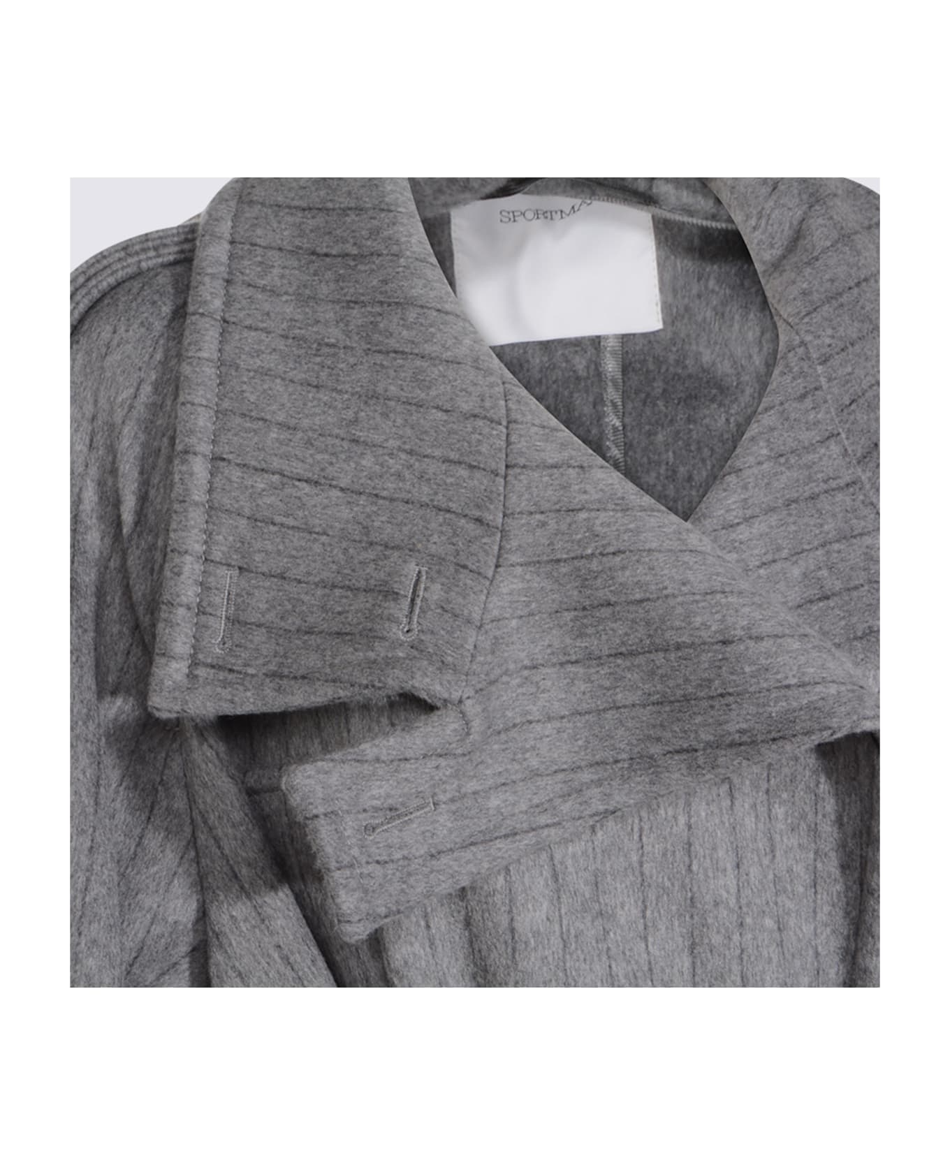SportMax Grey Wool Arold1234 Coat - GRIGIO MEDIO