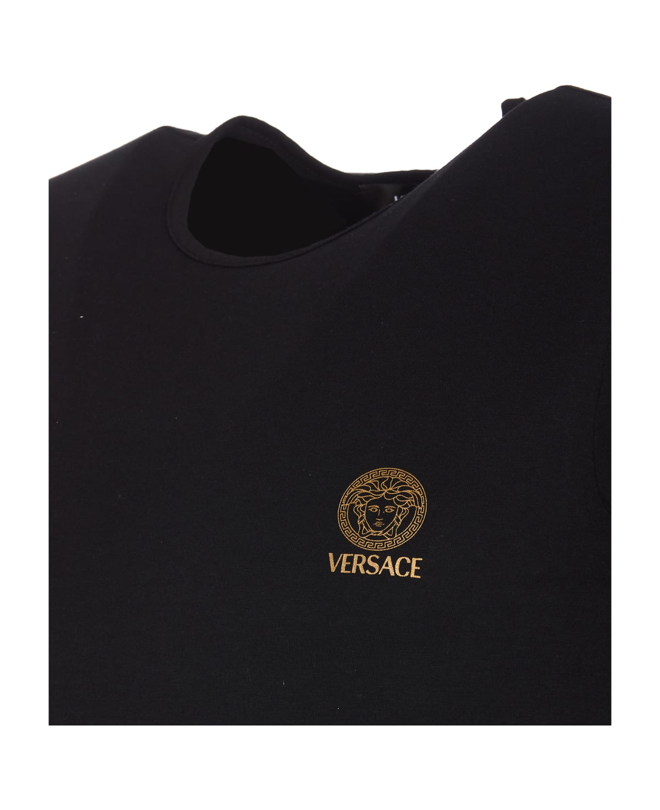 Versace Bi-pack Medusa Logo T-shirt - Black